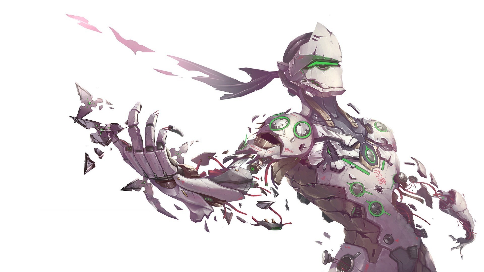 Minimalistic Genji, Clean design, Simple yet impactful, Artistic wallpaper, 1920x1080 Full HD Desktop