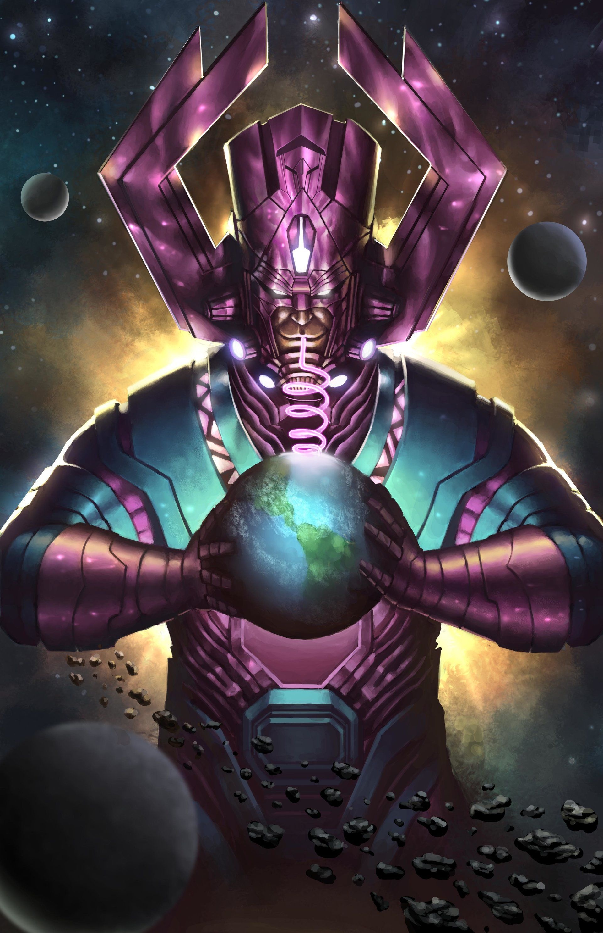 Galactus concept art, Marvel Comics, Wallpaper-worthy, Marvel villains, 1920x2970 HD Phone