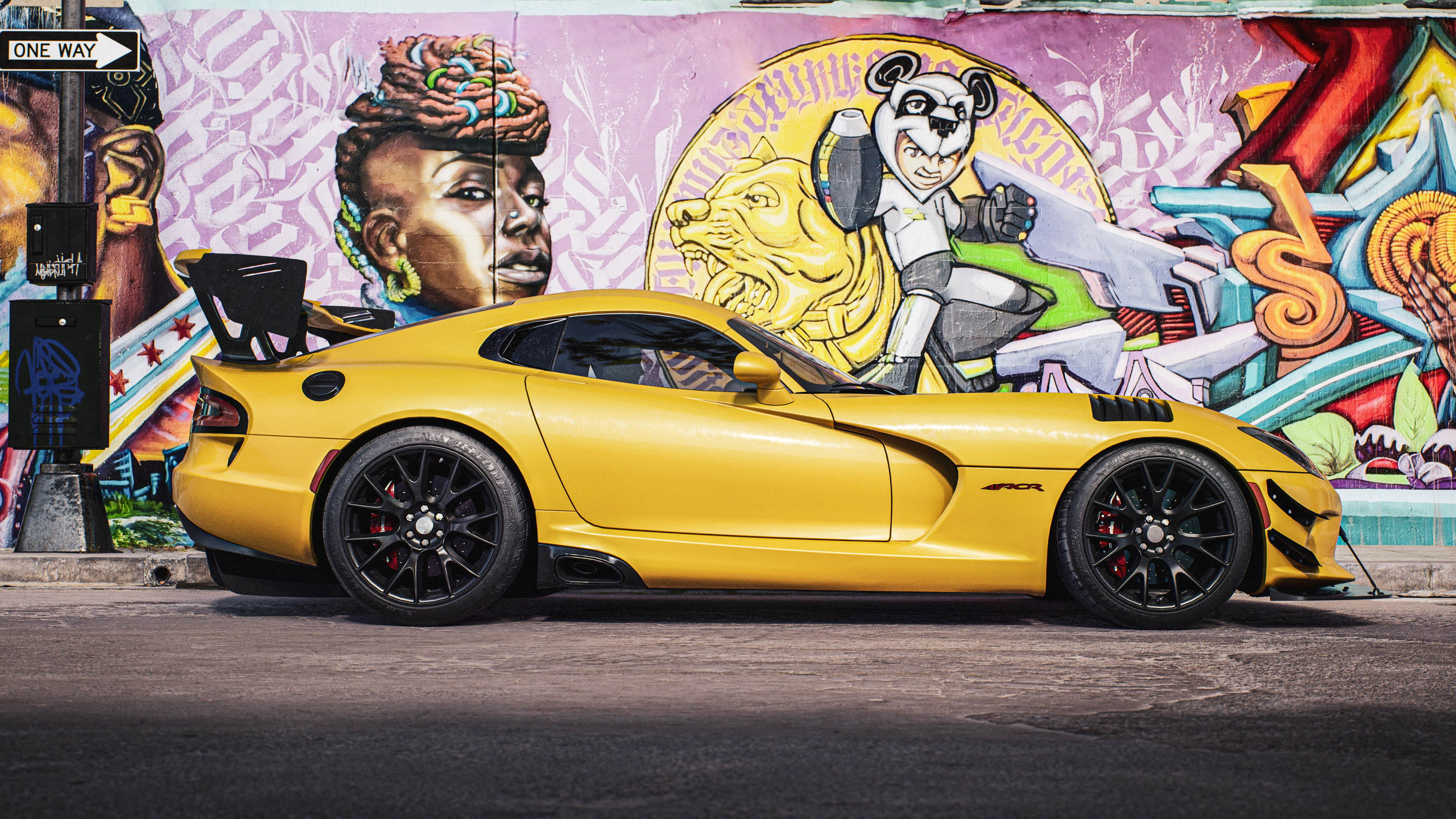 Dodge Viper, Unreal engine rendering, 3840x2160 4K Desktop