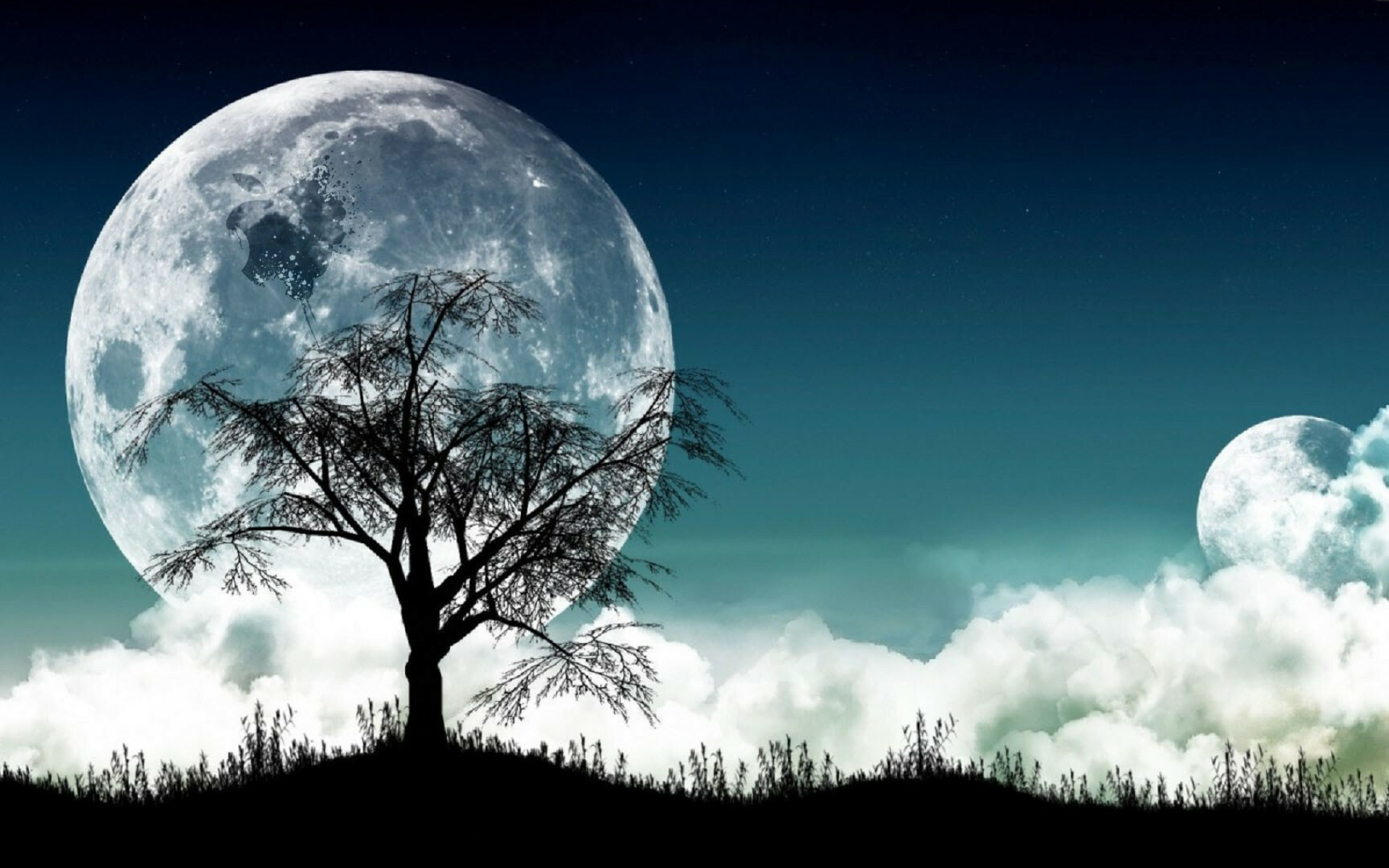 Enchanting moonlight, Mysterious night sky, Lunar radiance, Dreamlike ambiance, 1920x1200 HD Desktop