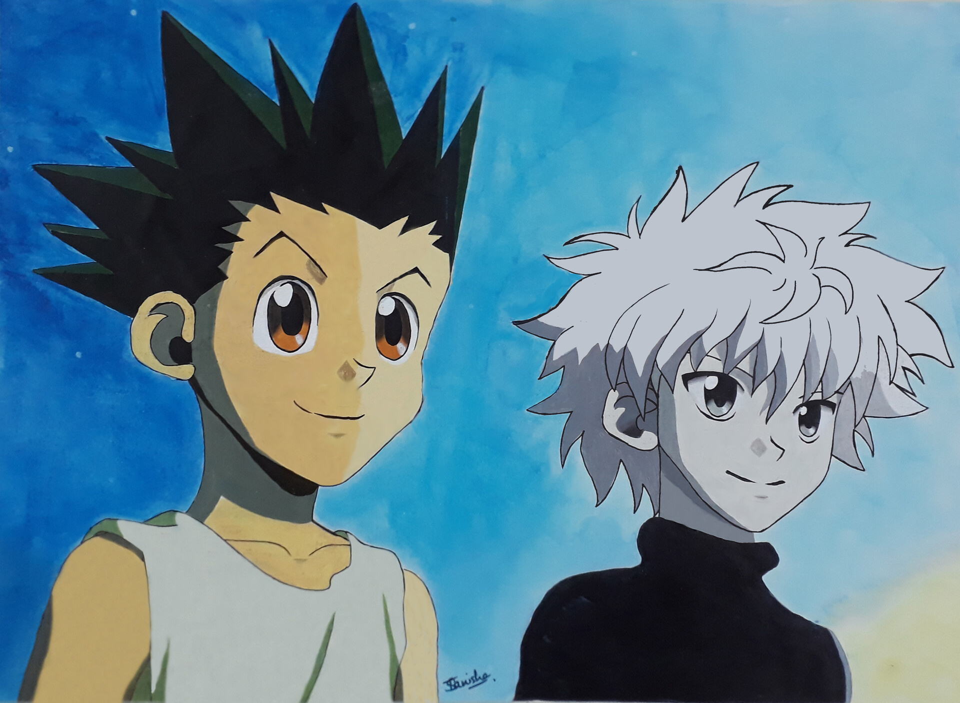 Artstation Gon & Killua, Anime characters, Hunter x Hunter, Digital art, 1920x1410 HD Desktop