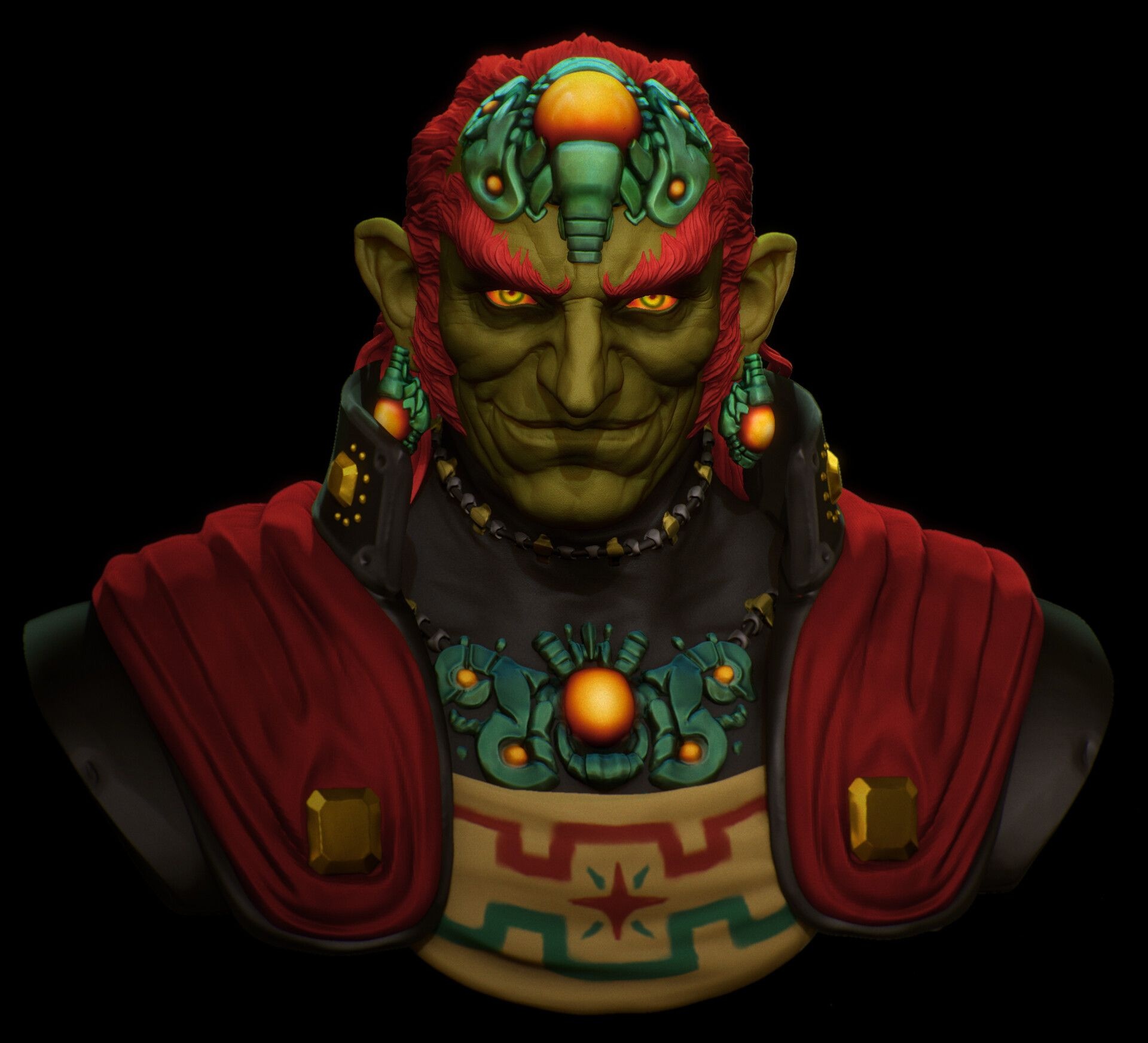 Ganondorf concept sculpt, Ocarina of Time, Zelda art, Legendary character, 1920x1750 HD Desktop