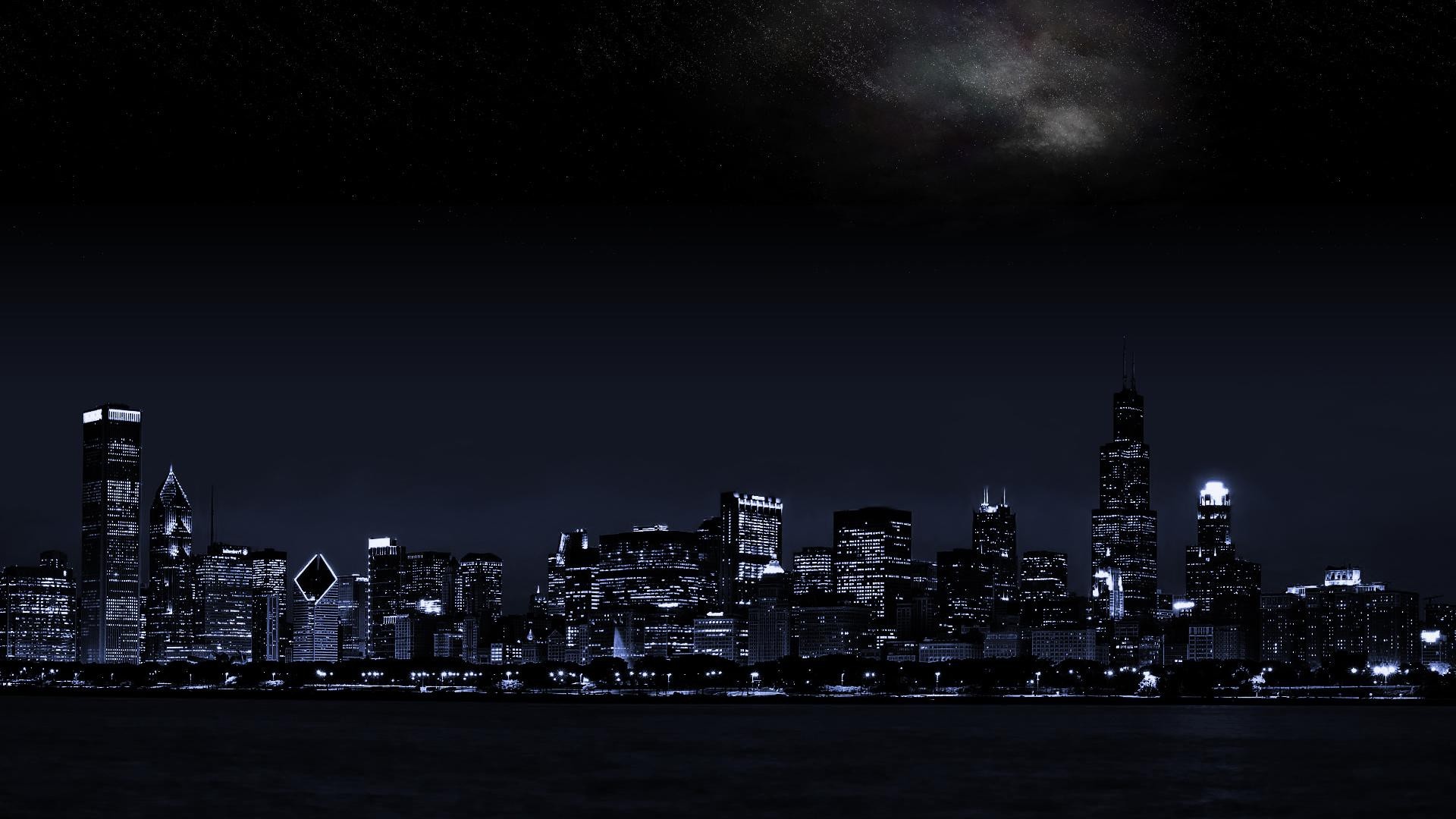 Night Skyline, Travels, Dual monitor wallpaper, 1080p, 1920x1080 Full HD Desktop