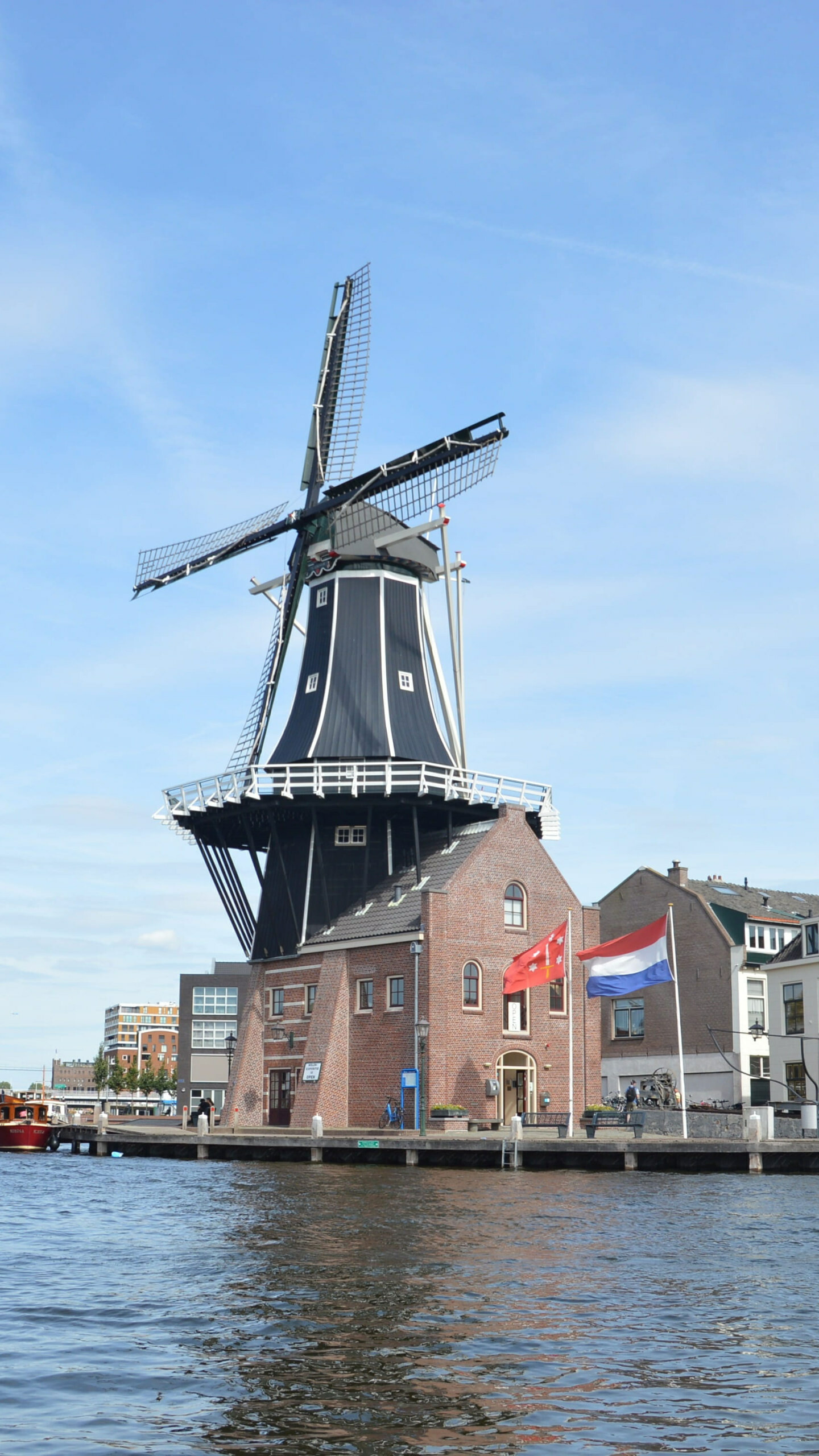 Windmill De Adriaan, Netherlands Wallpaper, 1440x2560 HD Phone