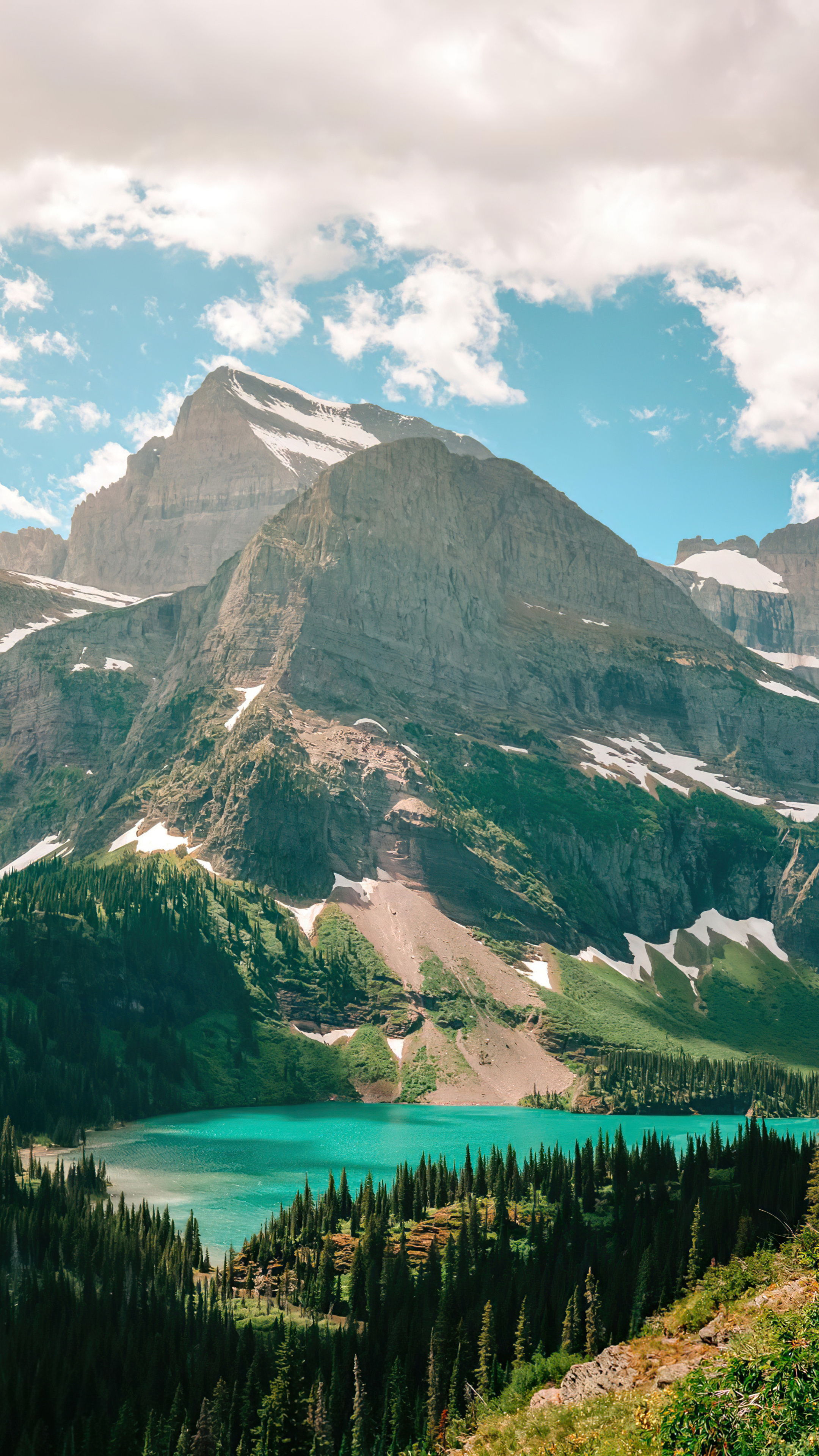 Glacier National Park, Grinnell Lake, Sony Xperia X, HD, 2160x3840 4K Phone