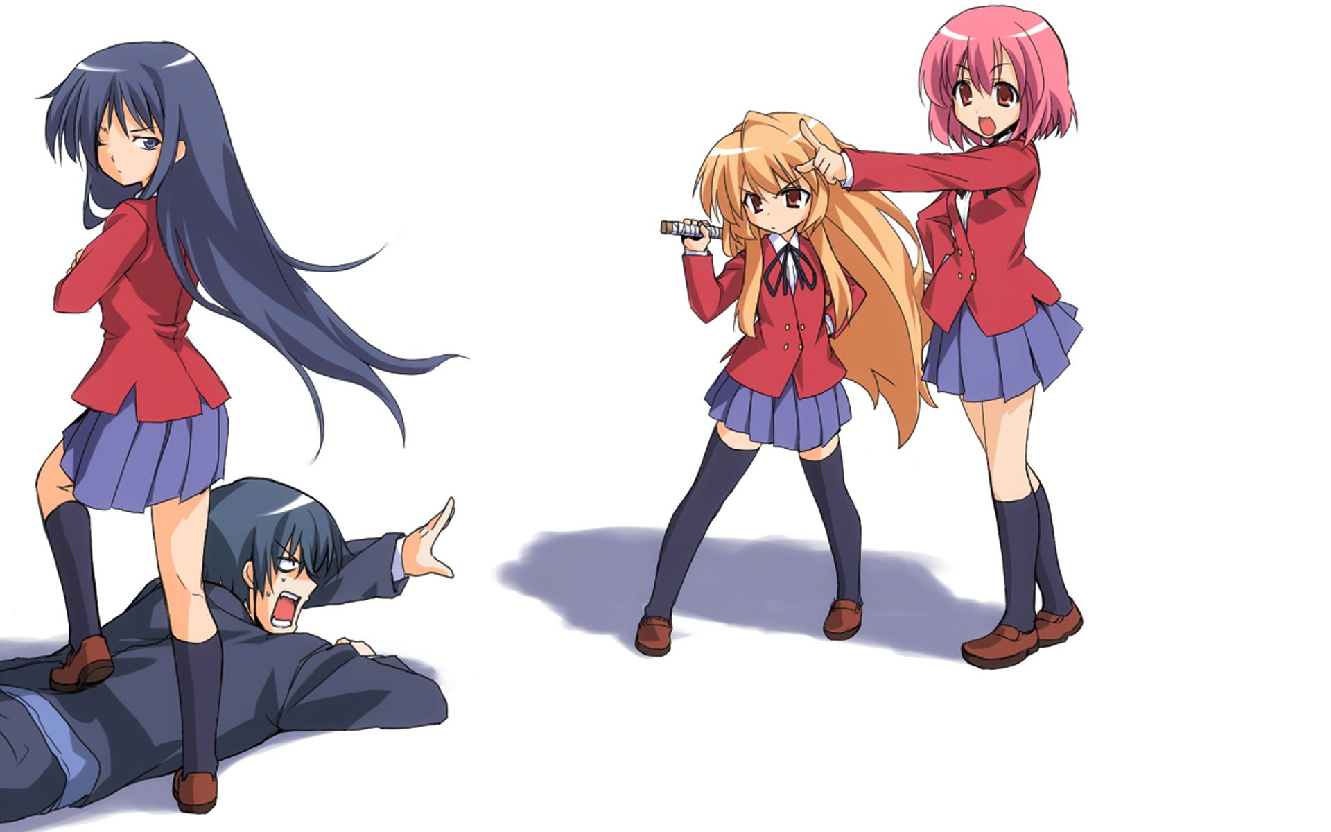 Toradora!, School uniforms, Taiga Aisaka, Ami Kawashima, 1920x1200 HD Desktop