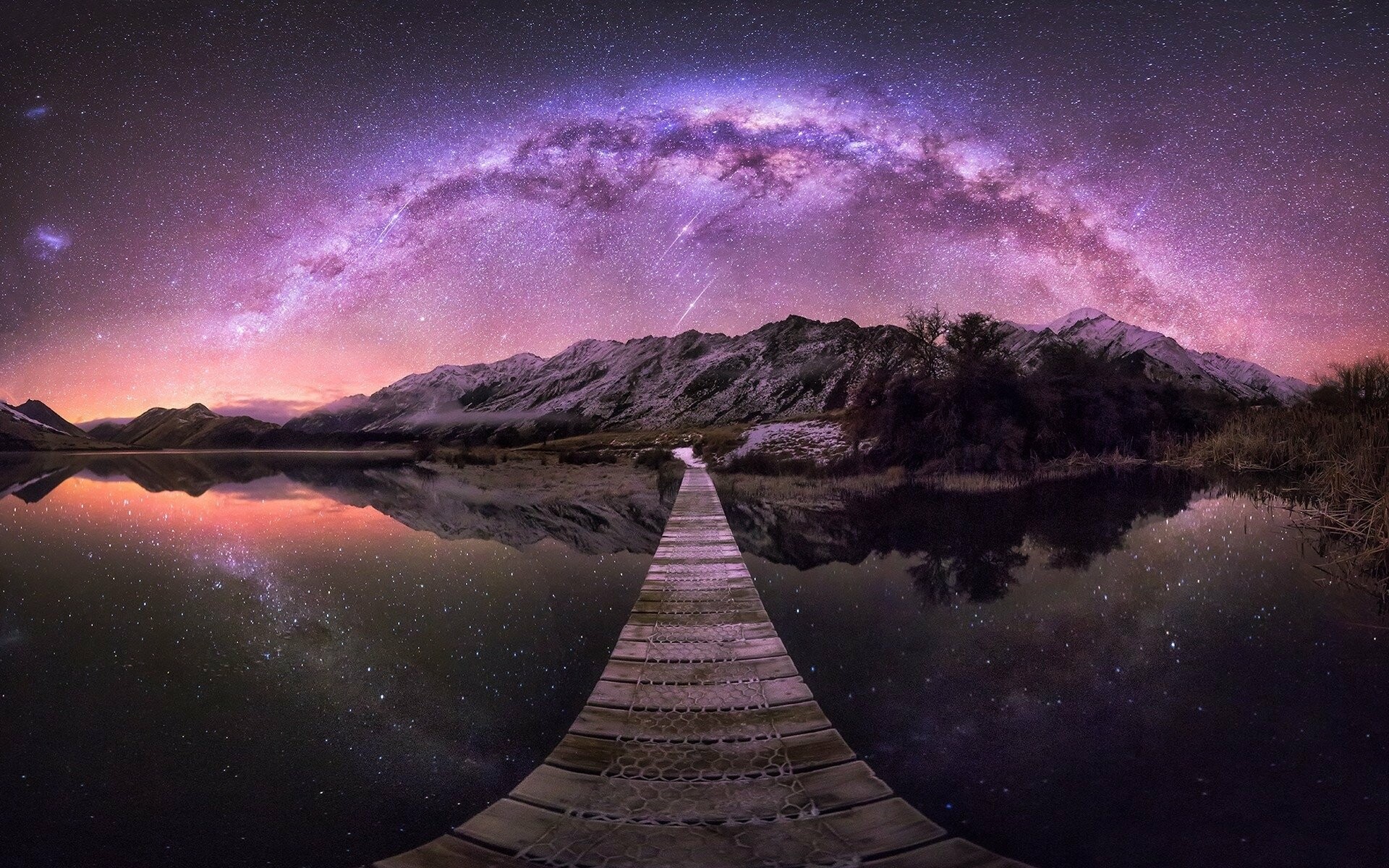 Mock Lake, Milky Way Wallpaper, 1920x1200 HD Desktop