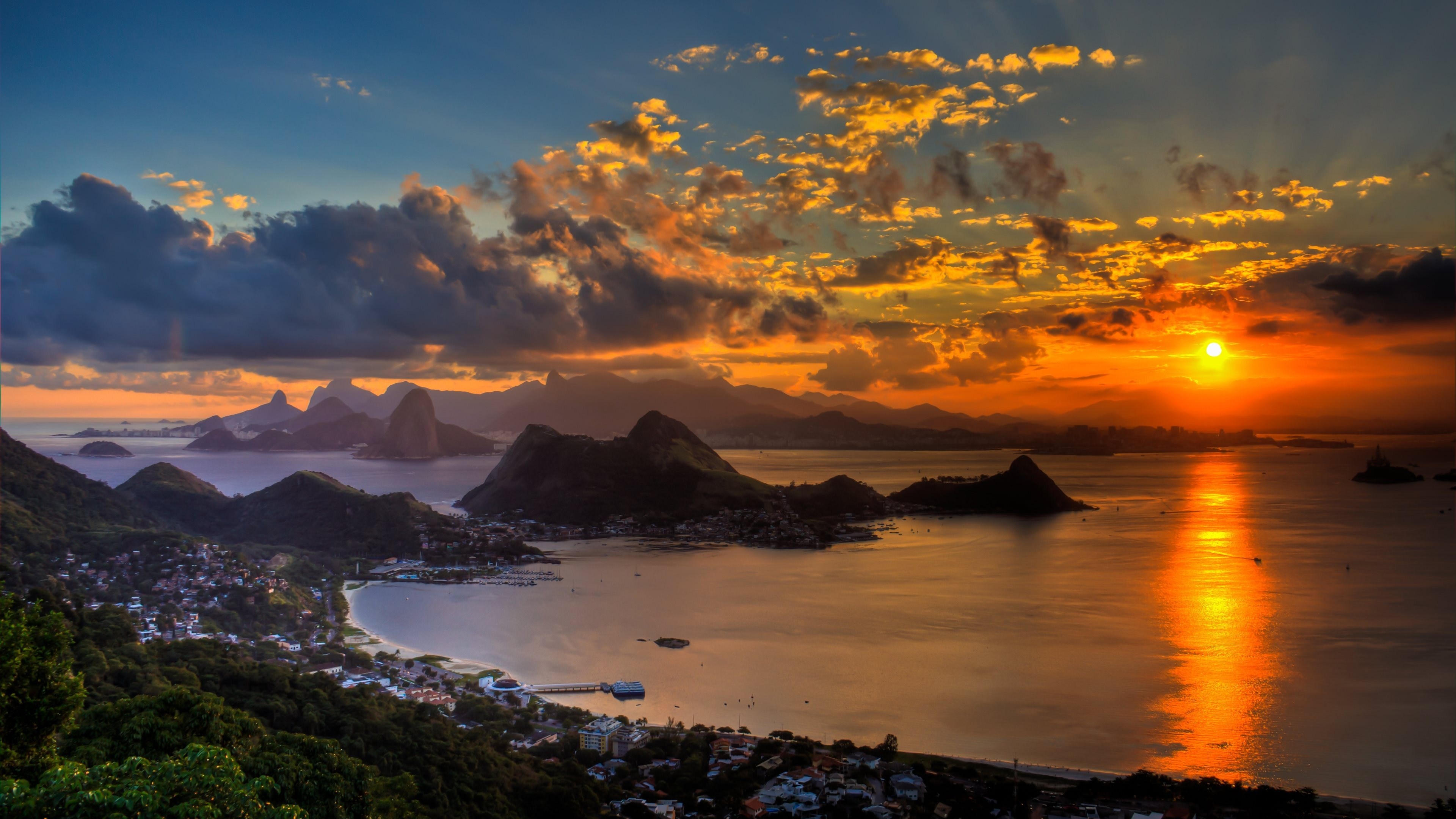 Guanabara Bay, Brazil Wallpaper, 3840x2160 4K Desktop