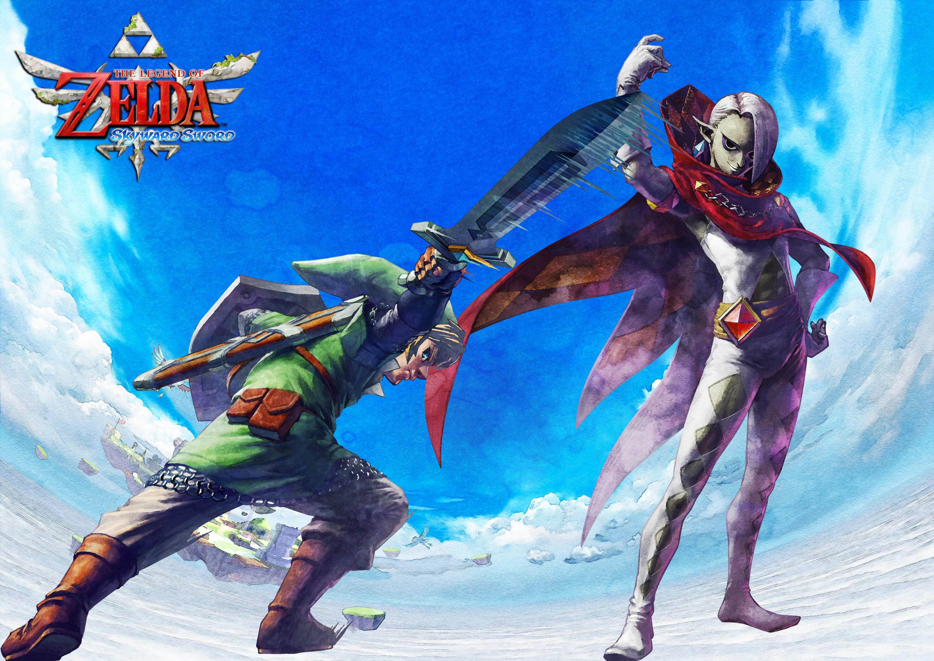 Skyward Sword, HD art, Heroic battles, Master sword, 3000x2130 HD Desktop