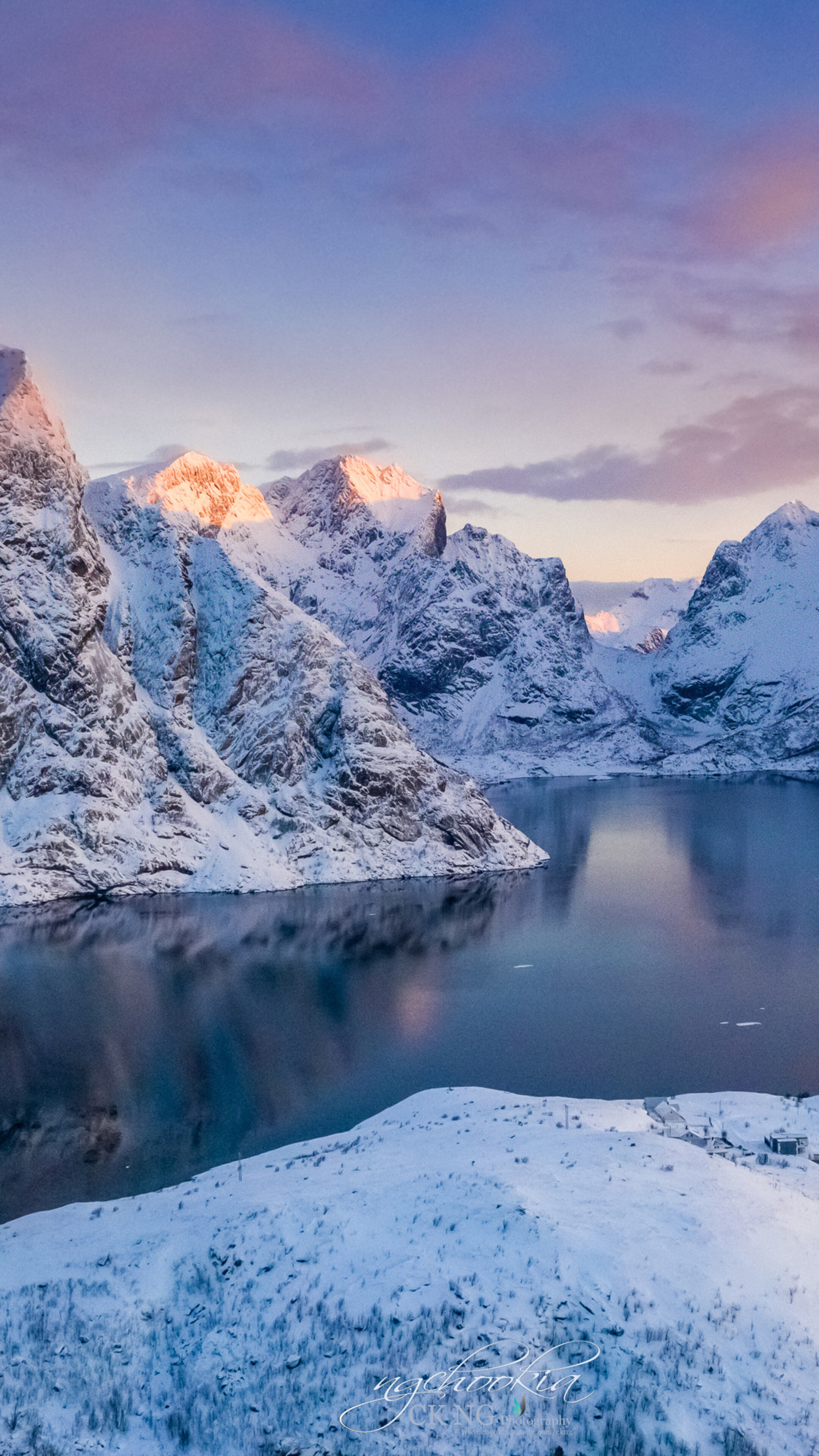 Lofoten beauty, Arctic paradise, Winter landscapes, Fjord tranquility, 2160x3840 4K Phone