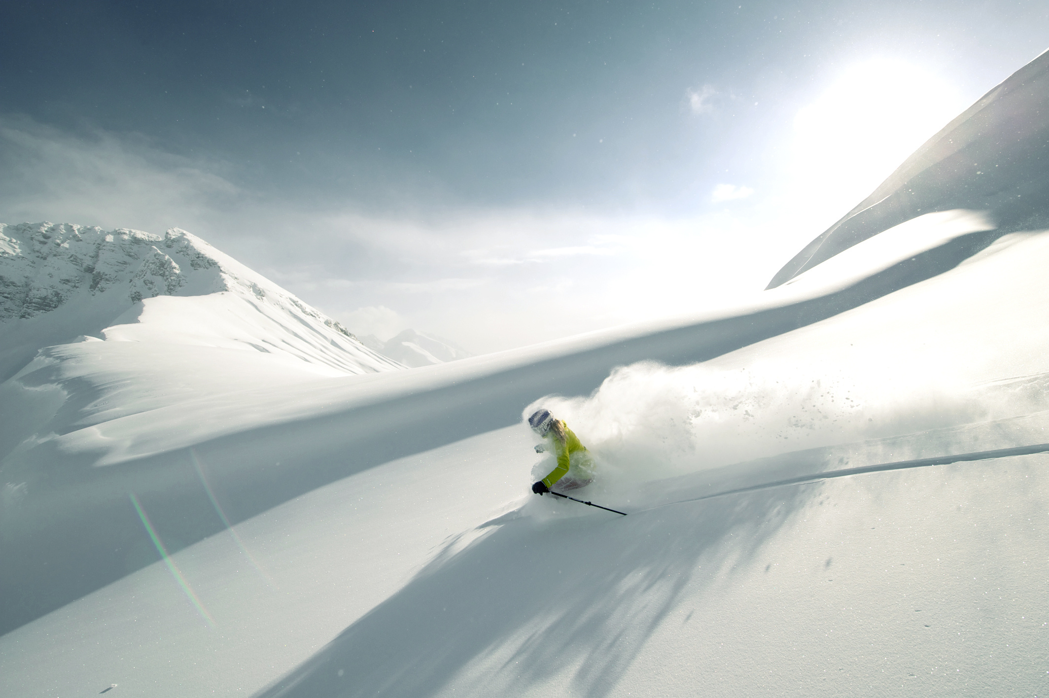 Skiing, Fast downhill rush, Alpine snow adventure, Luxury hotel stay, 2130x1420 HD Desktop