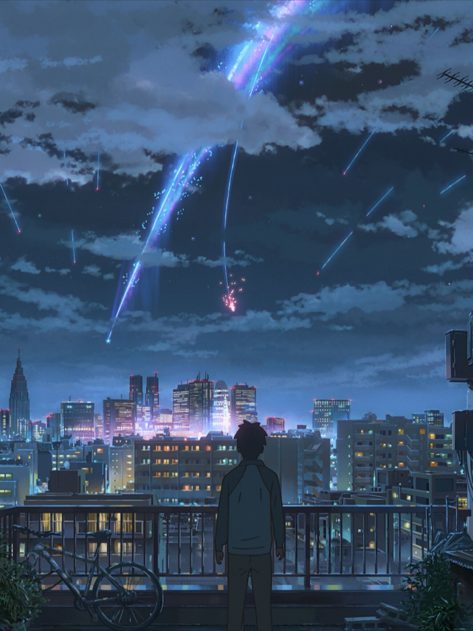 Your Name, 4K wallpapers, Anime scenery, Kimi no Na wa, 1540x2050 HD Phone