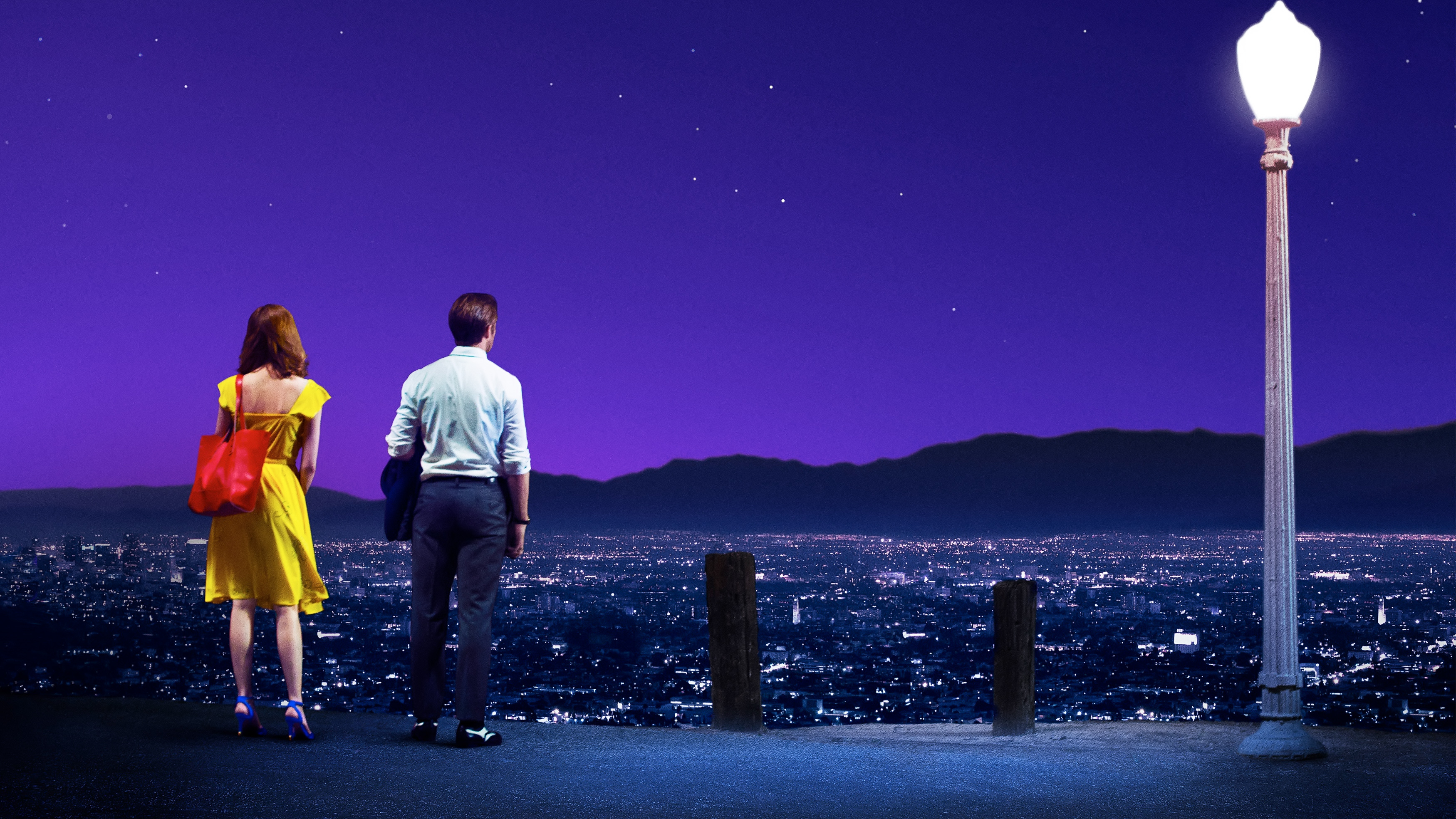 Emma Stone, Ryan Gosling, movie, HD, 3500x1970 HD Desktop