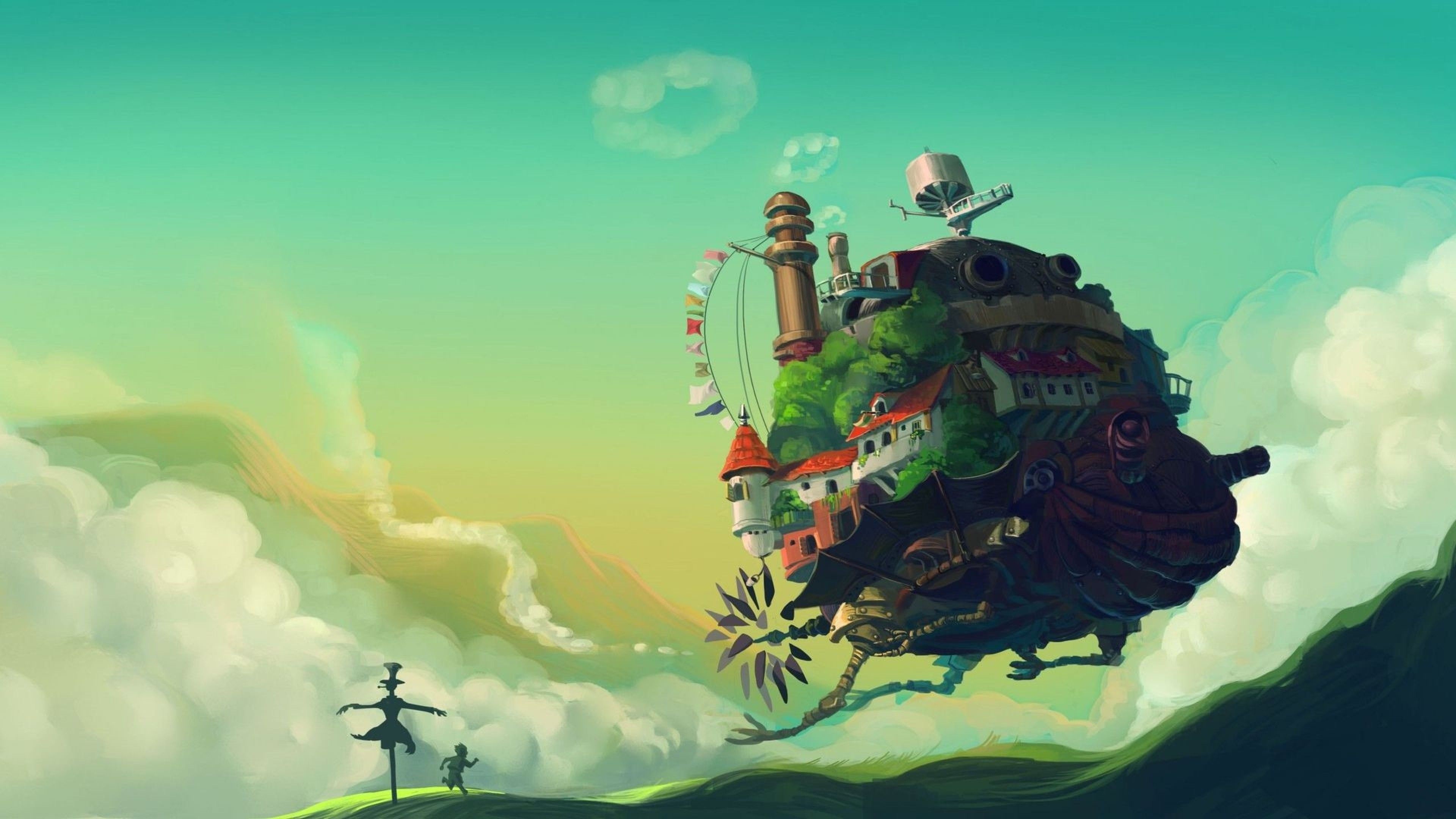 Howl's Moving Castle, Hayao Miyazaki Wallpaper, 3840x2160 4K Desktop