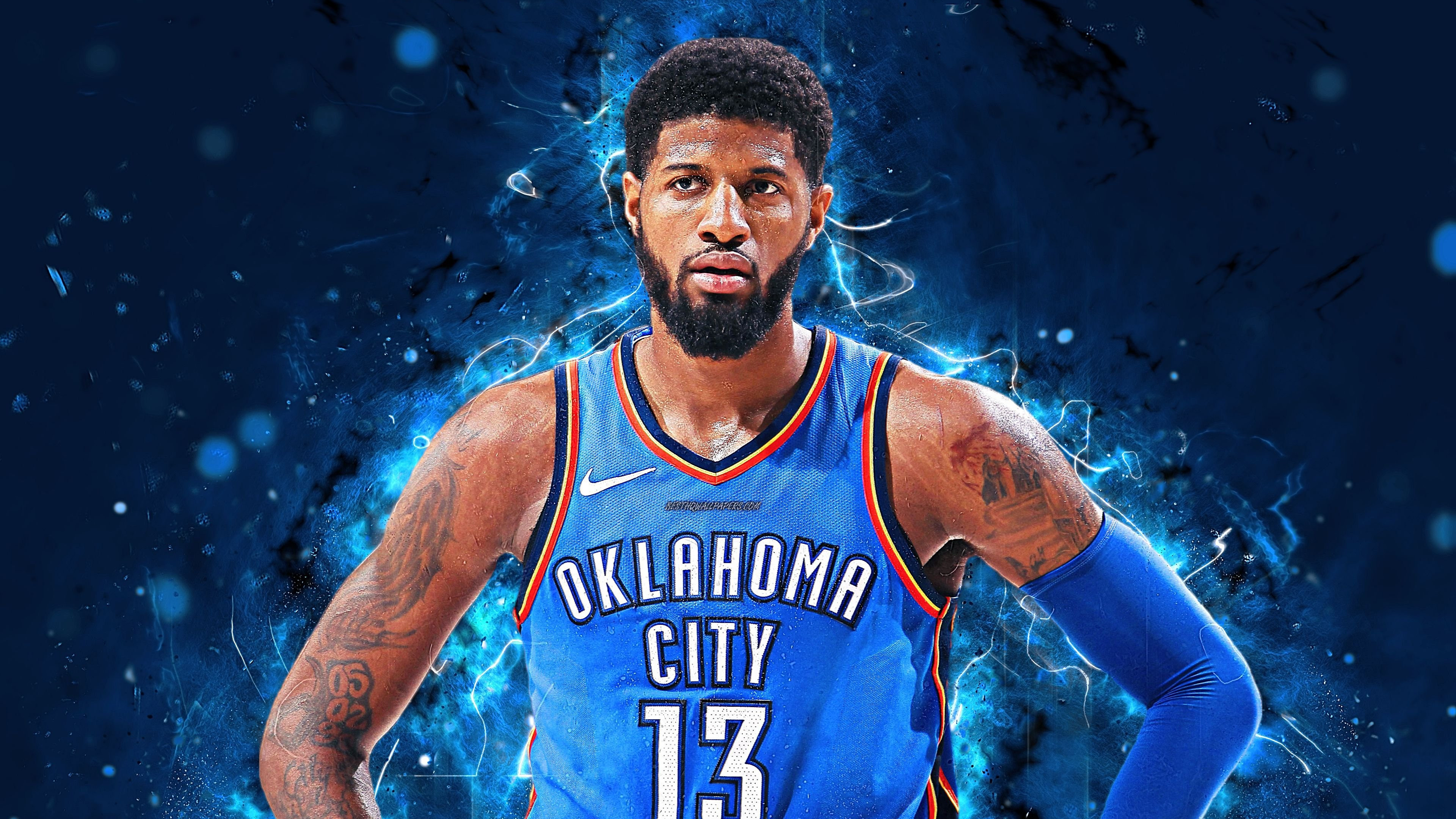 OKC Thunder, Paul George Wallpaper, 3840x2160 4K Desktop