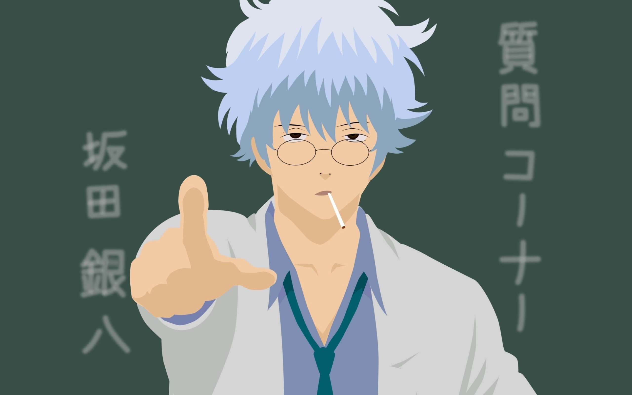 Gintoki Sakata, Silver-haired samurai, Comedic protagonist, Anime, 2560x1600 HD Desktop