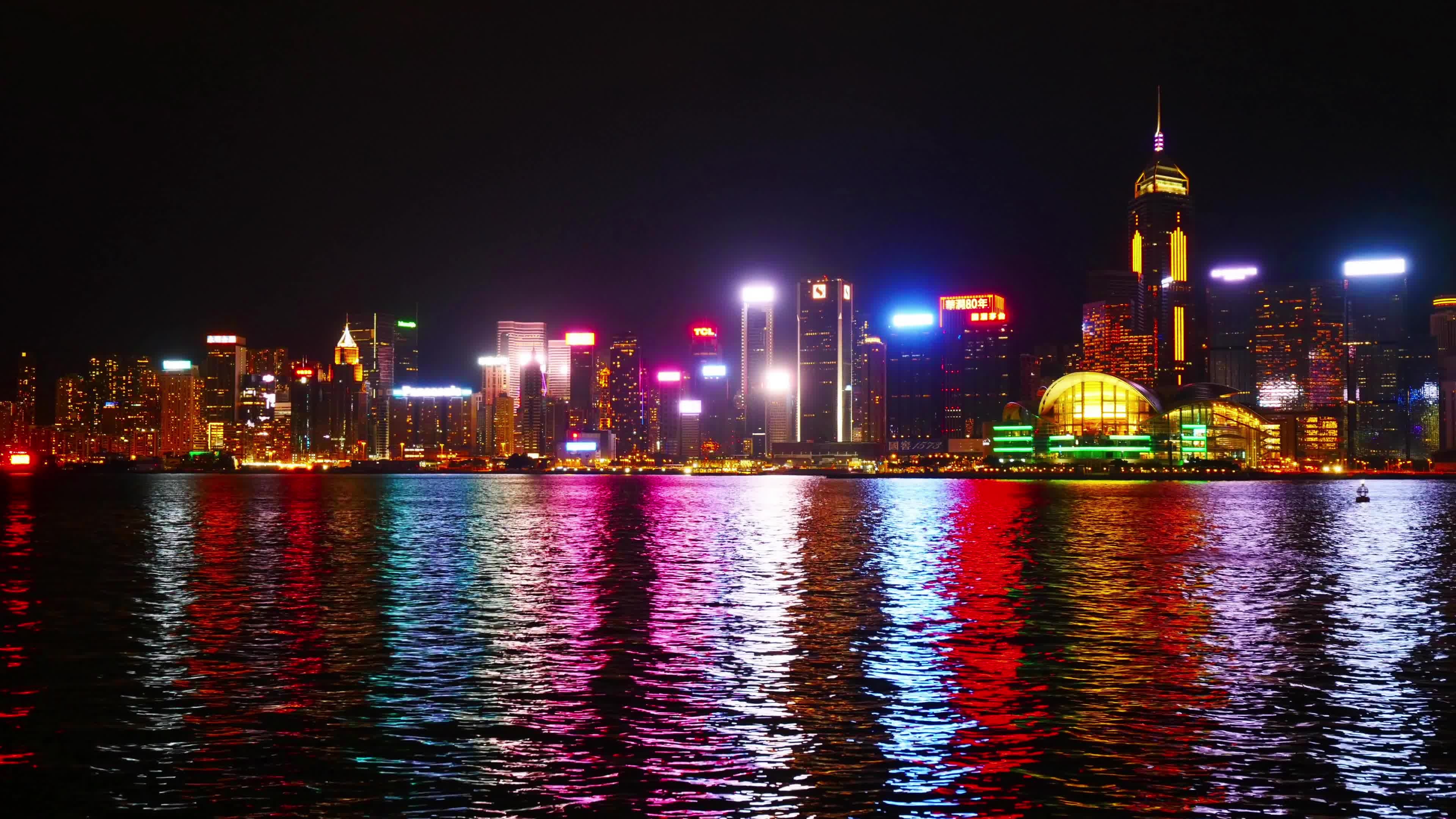 Victoria Harbour, Hong Kong Skyline Wallpaper, 3840x2160 4K Desktop