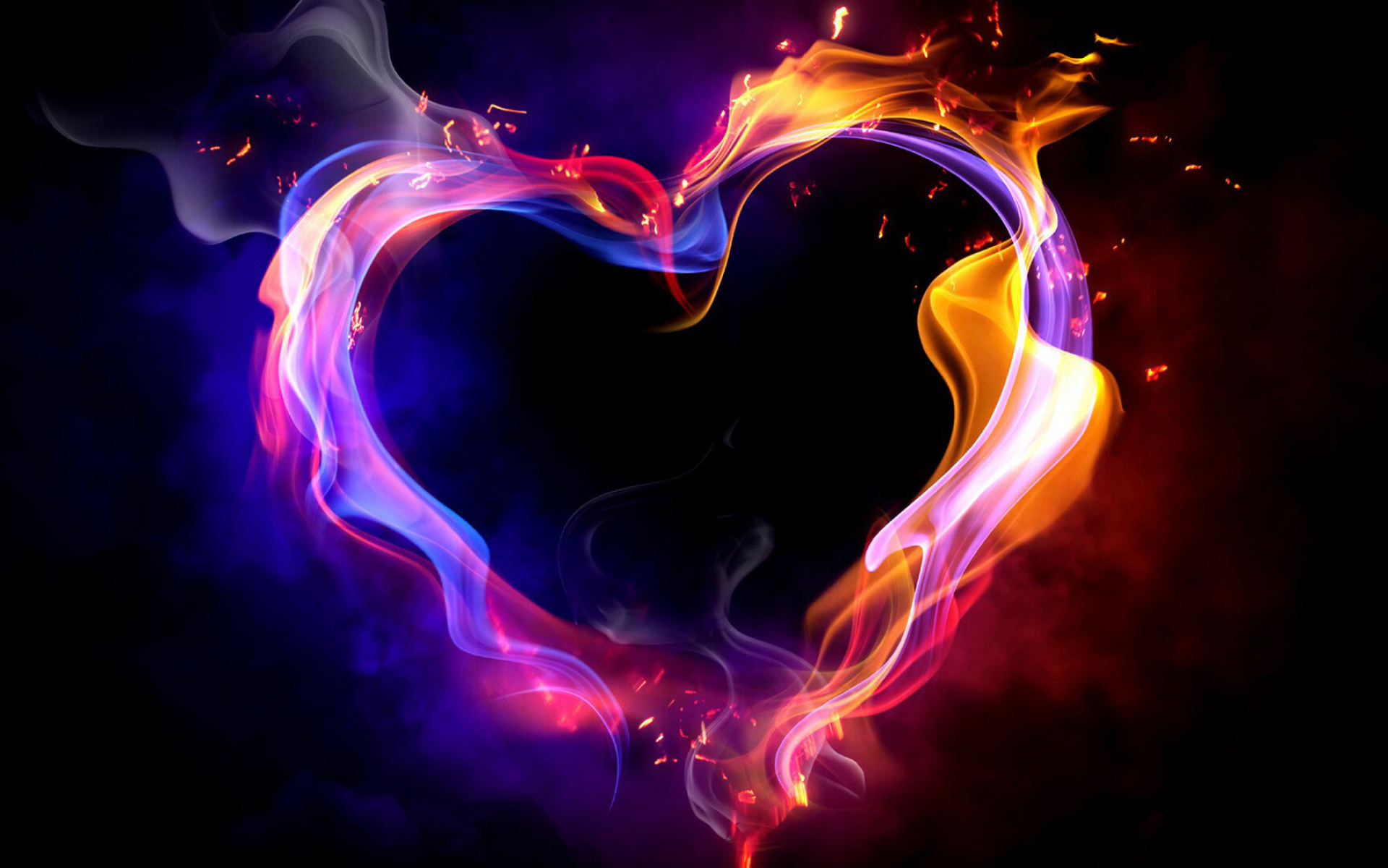 Fire Heart, Hearts Wallpaper, 1920x1200 HD Desktop