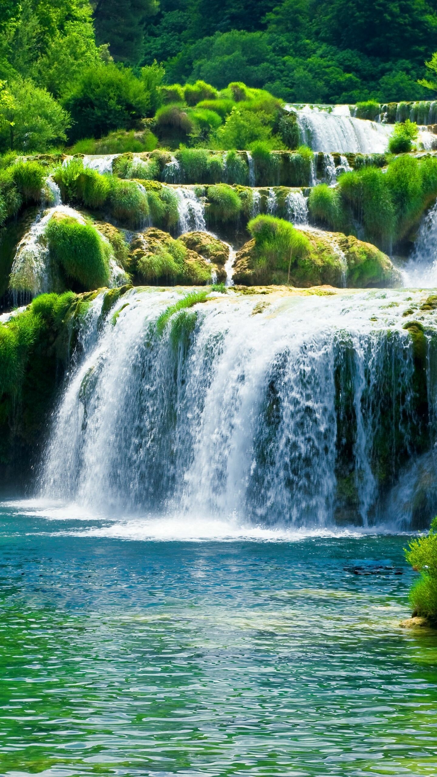 Krka, Waterfalls Wallpaper, 1440x2560 HD Phone