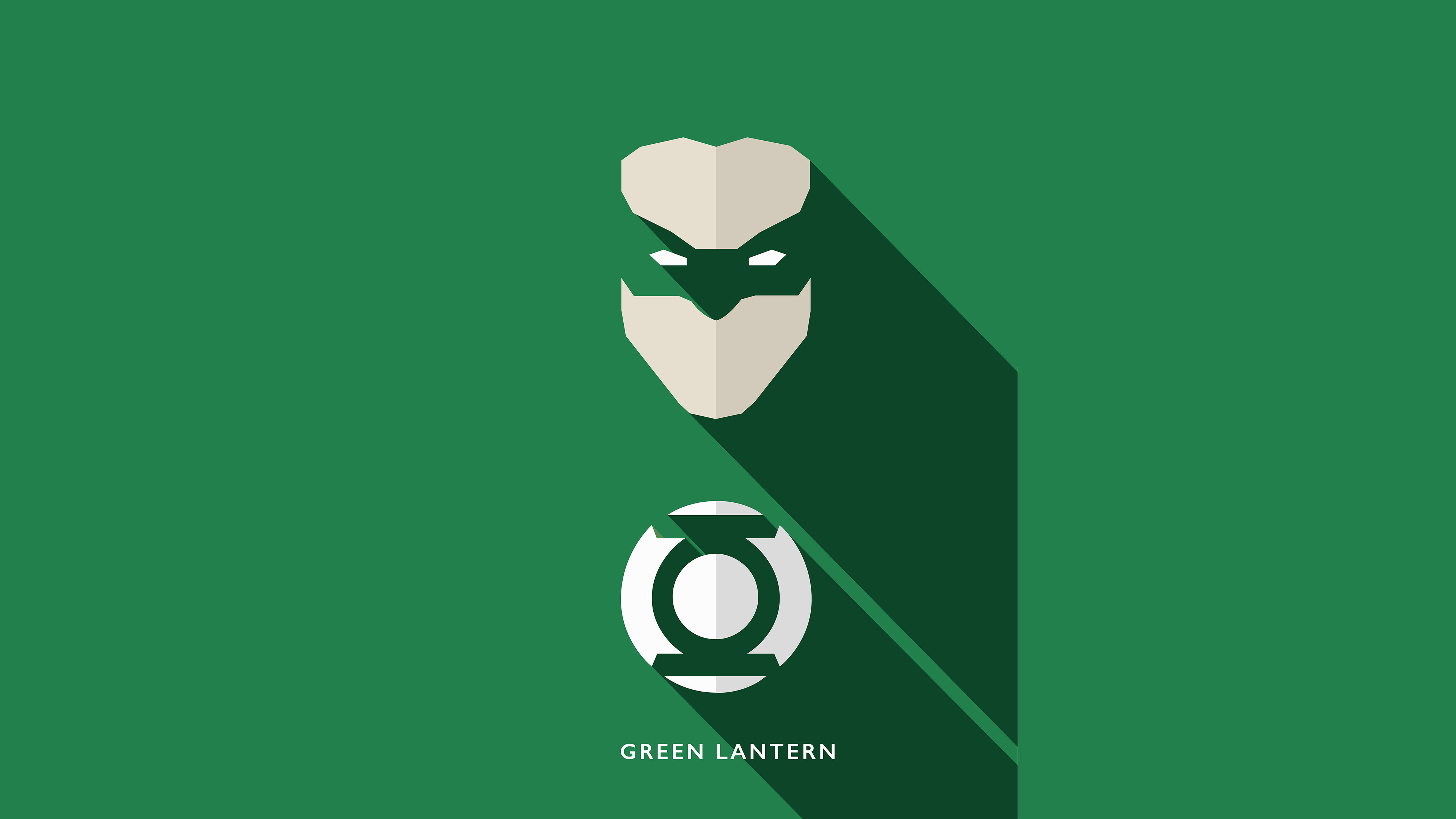 Green Lantern, Minimalism, Superheroes, 4K, 3840x2160 4K Desktop