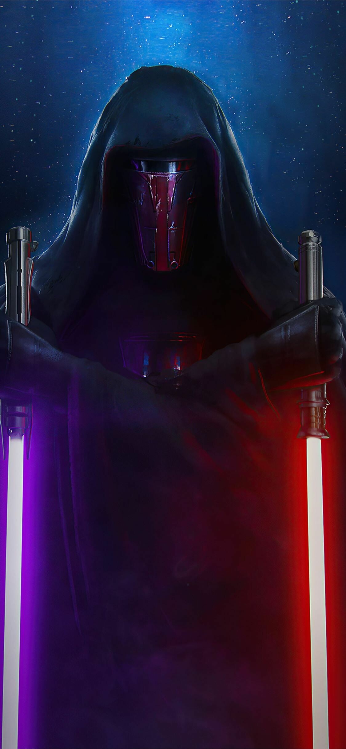 Star Wars movies, Darth Raven, New learnings, Night sky, 1130x2440 HD Phone