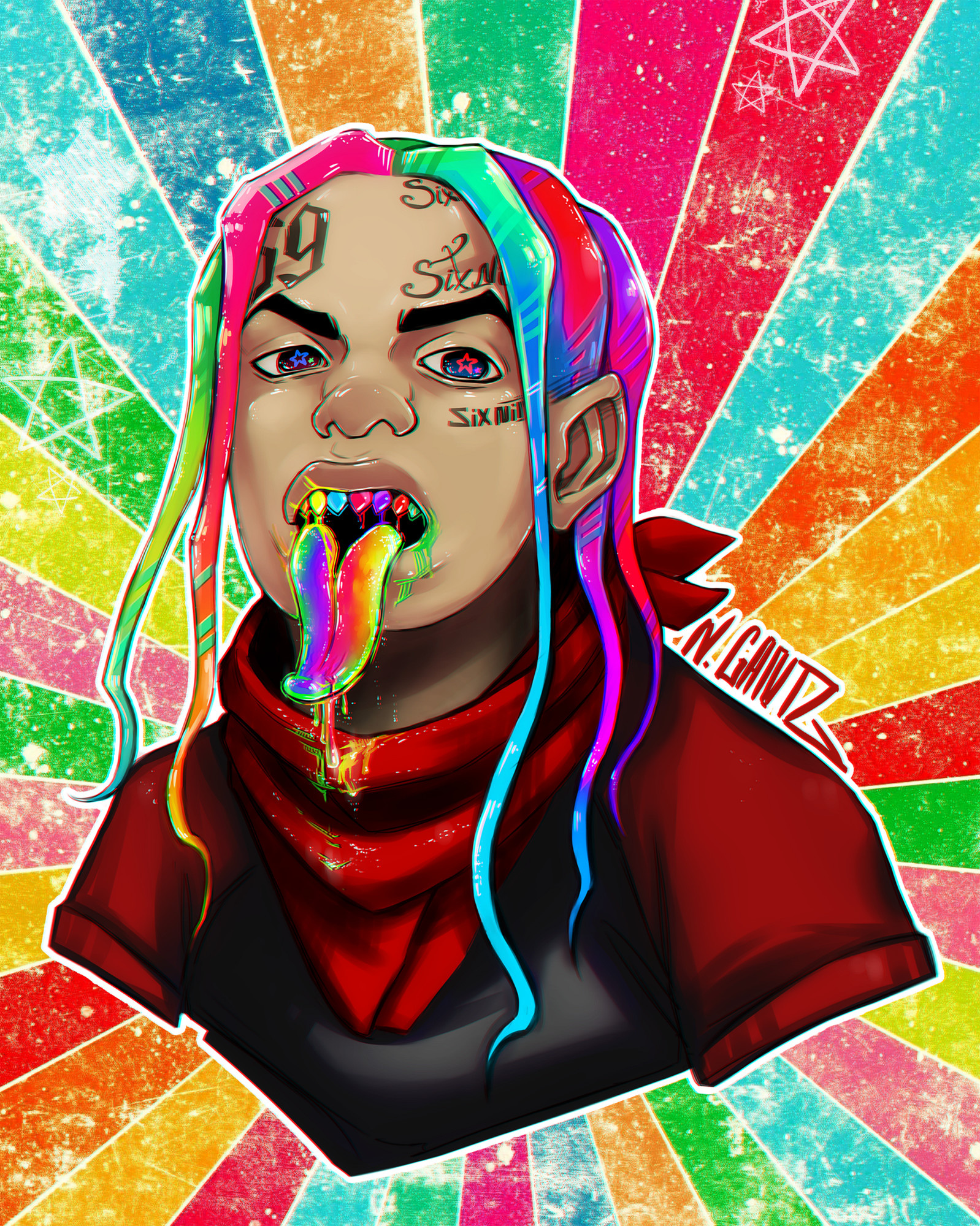 ArtStation - 6ix9ine 1600x2000