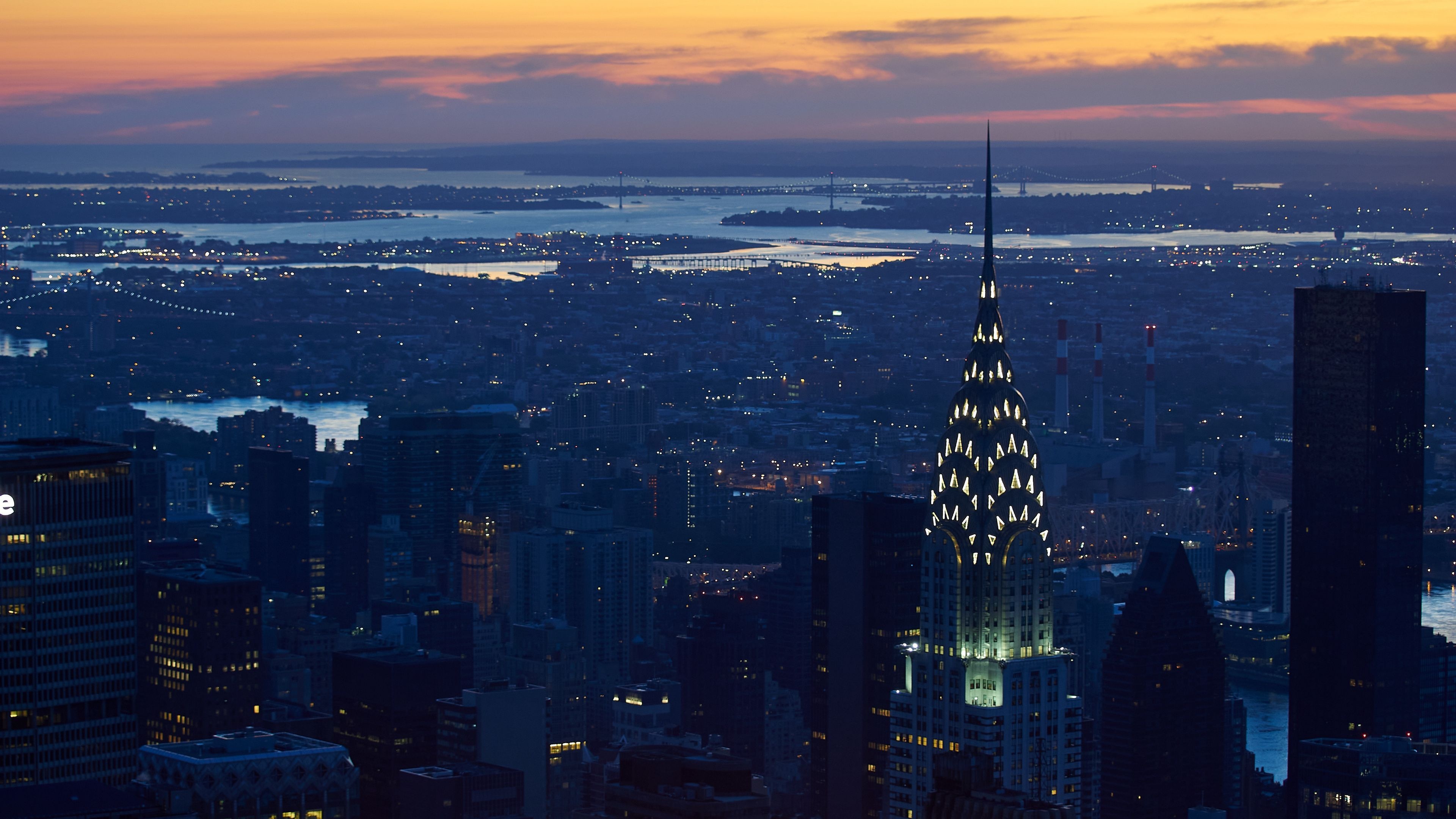 Buildings, Architecture, City Tower, Evening, 3840x2160 4K Desktop