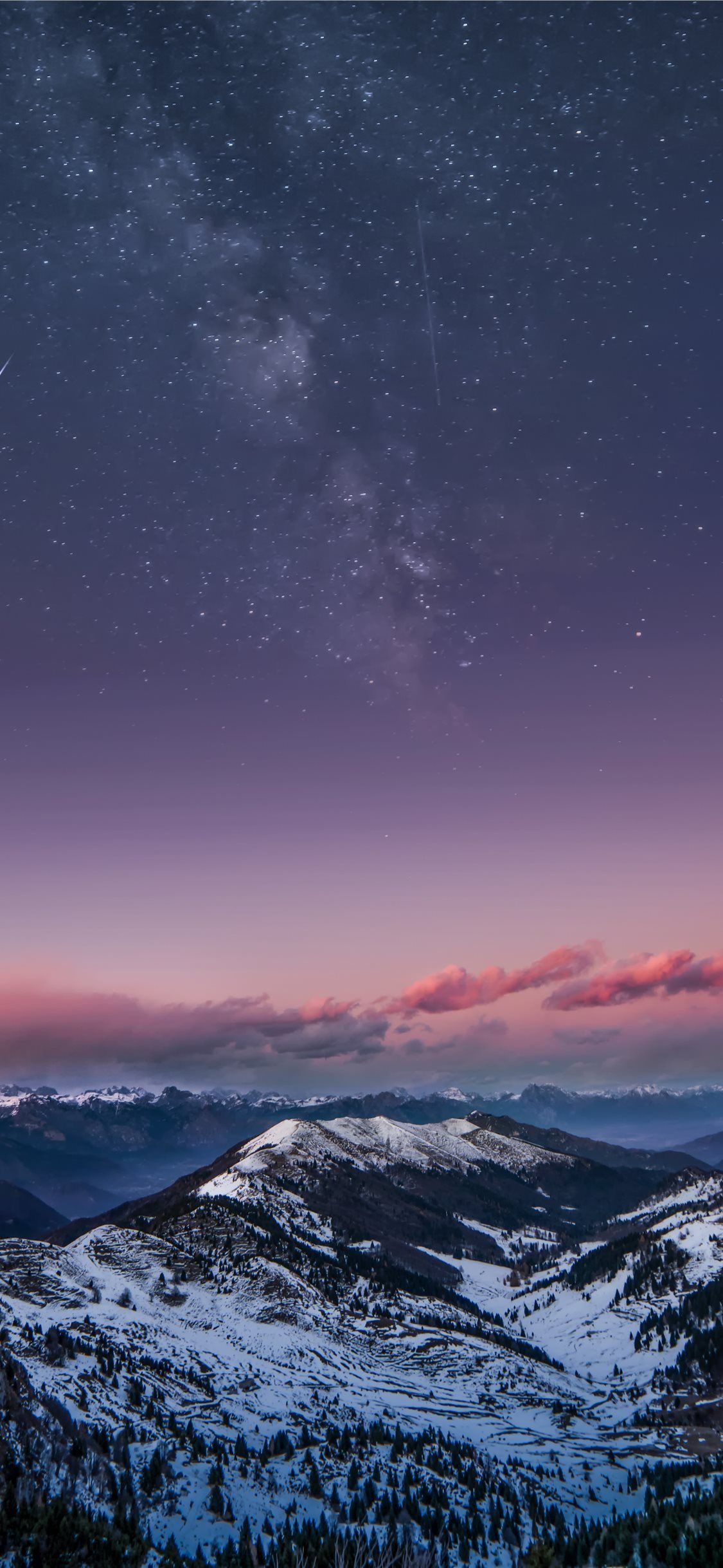 Dolomites, Mountain Night Wallpaper, 1130x2440 HD Phone