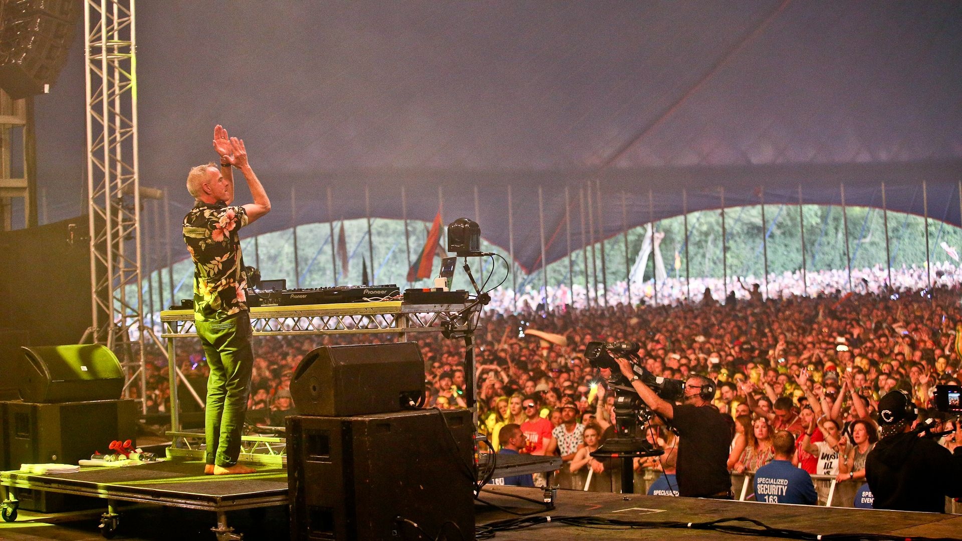 Fatboy Slim, Glastonbury Festival, Big beat, Electronic music, 1920x1080 Full HD Desktop