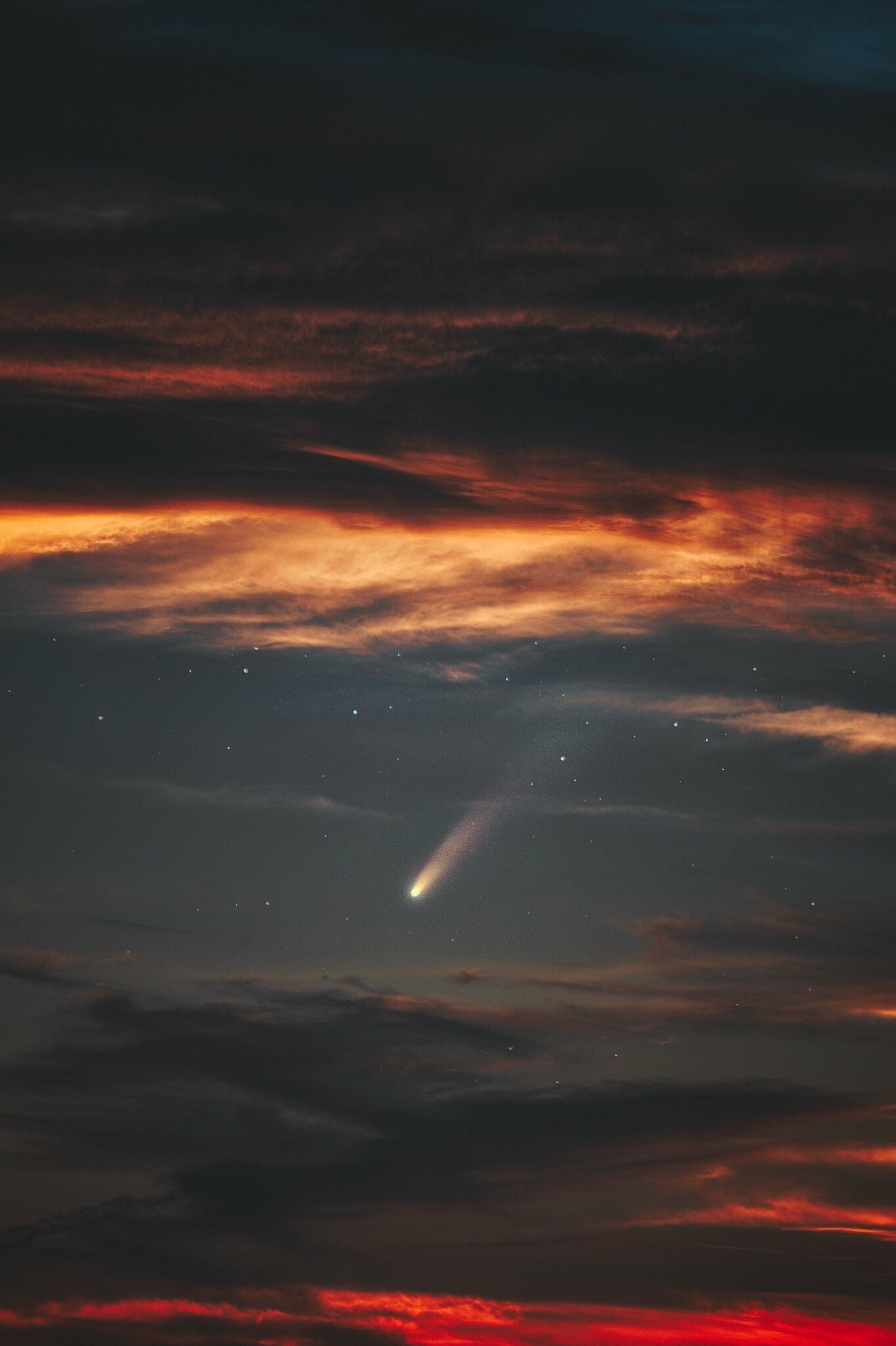 Comet, Nature sky clouds stars, Portrait display resolution, 1370x2050 HD Phone