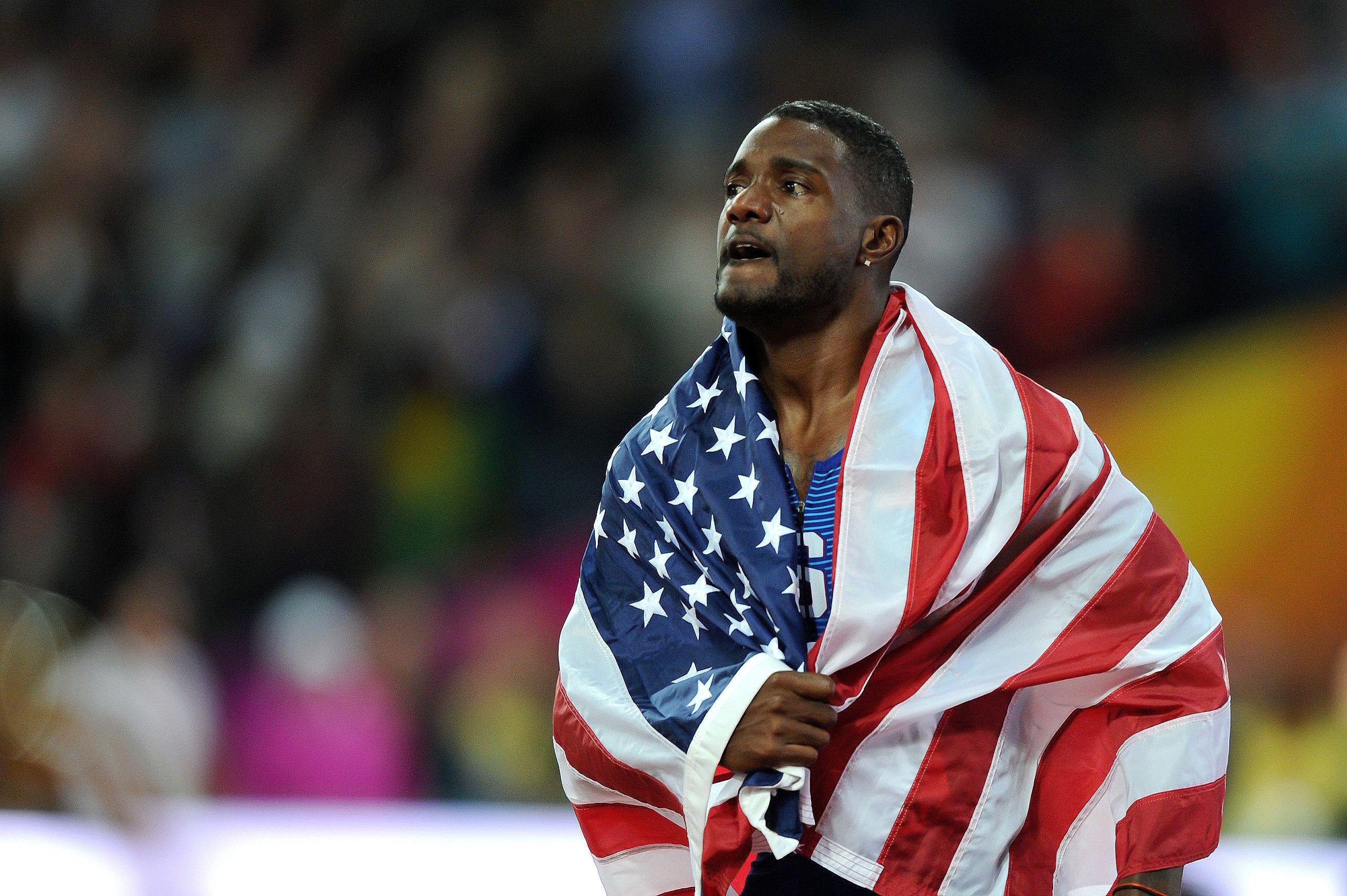 Justin Gatlin, Medal ceremony change, Controversial win, London 2017 crowd, 2620x1750 HD Desktop