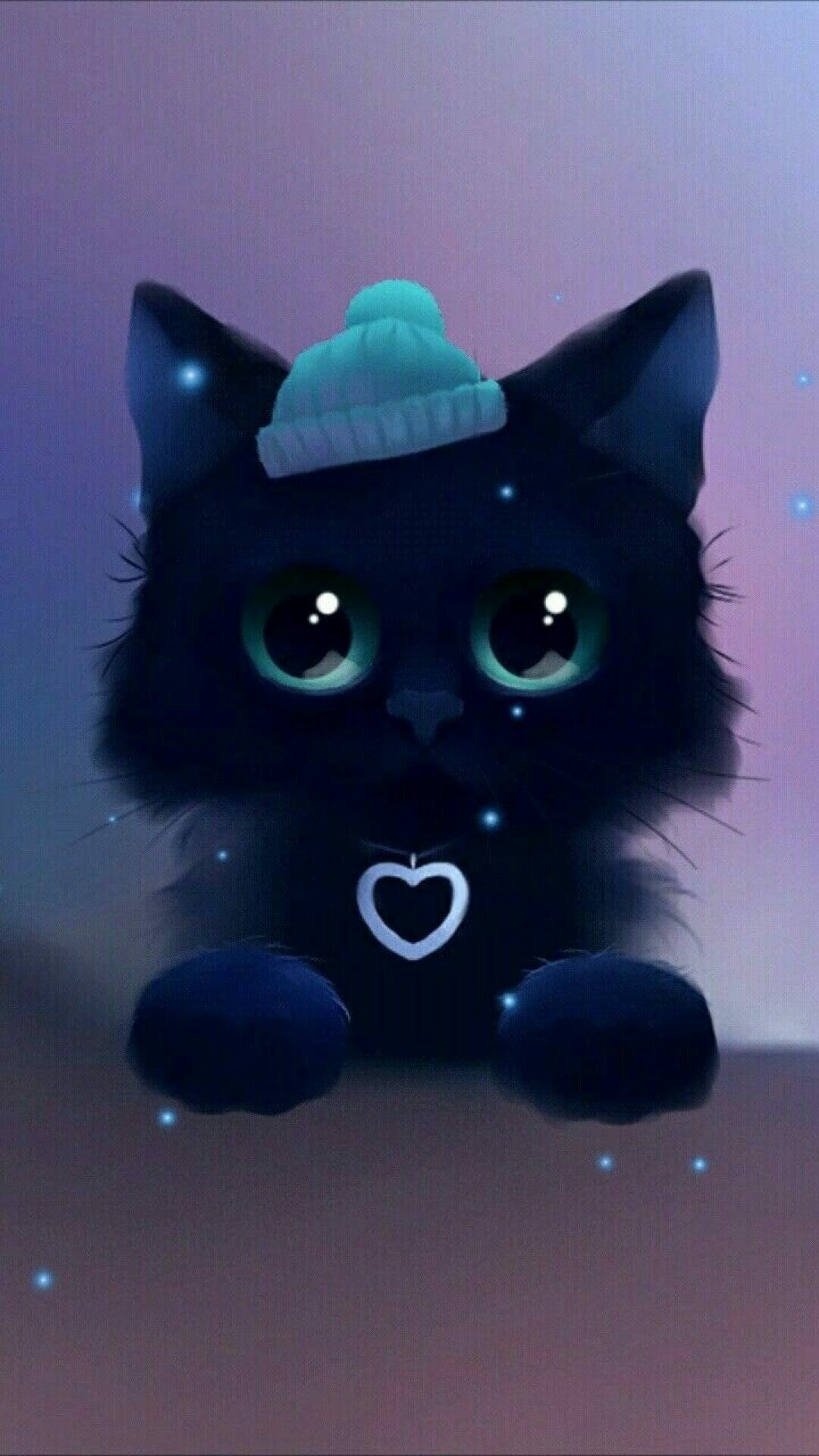 Kawaii anime cat, Cute desktop wallpapers, 1080x1920 Full HD Phone