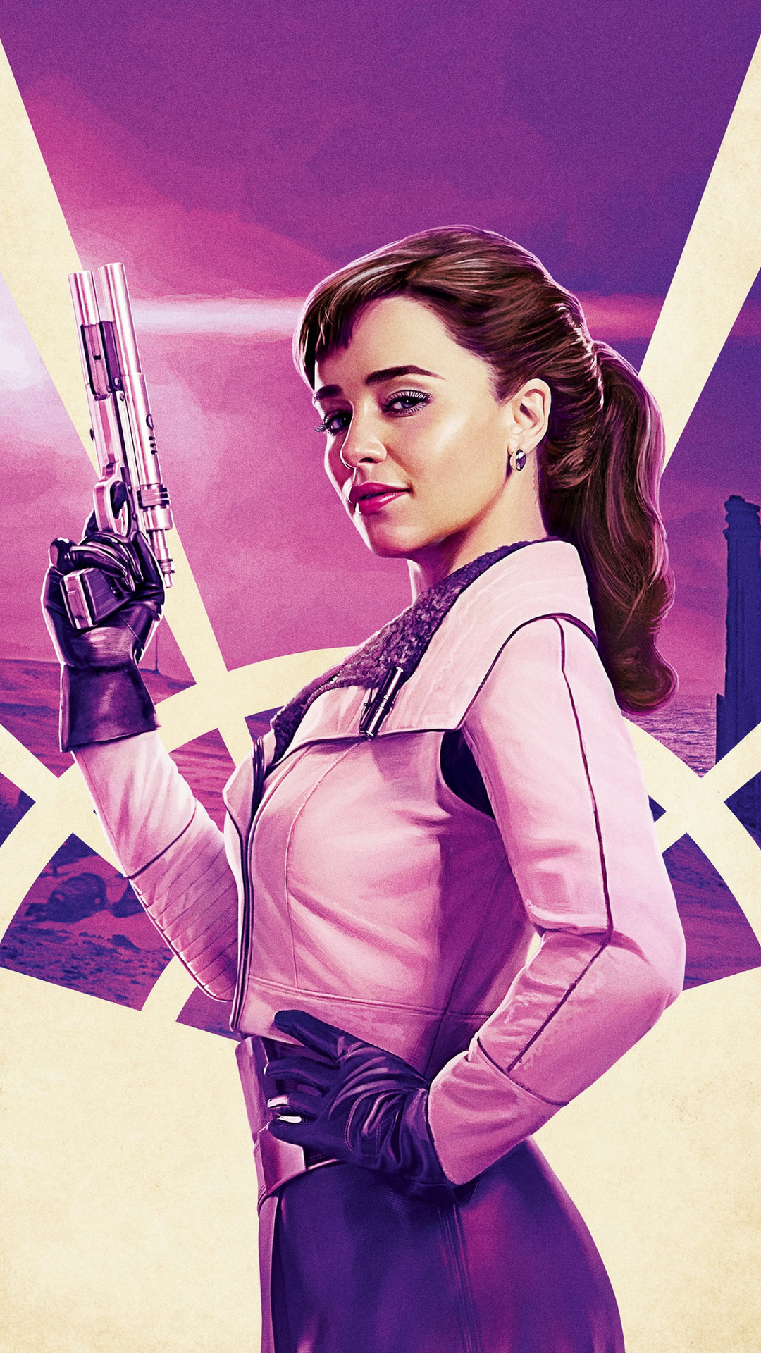 Solo : A Star Wars Story, Emilia Clarke Wallpaper, 1080x1920 Full HD Phone