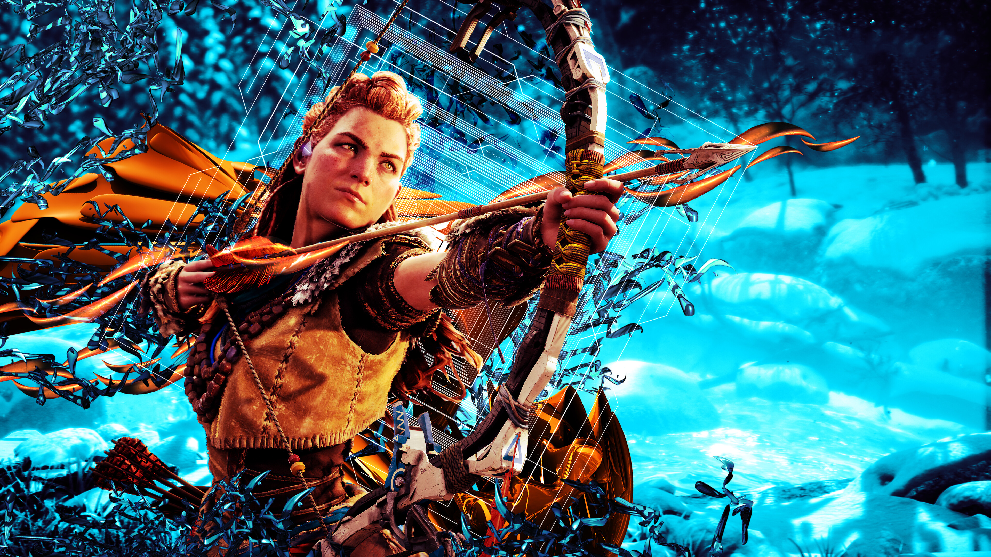 Aloy, Horizon Forbidden West Wallpaper, 3840x2160 4K Desktop