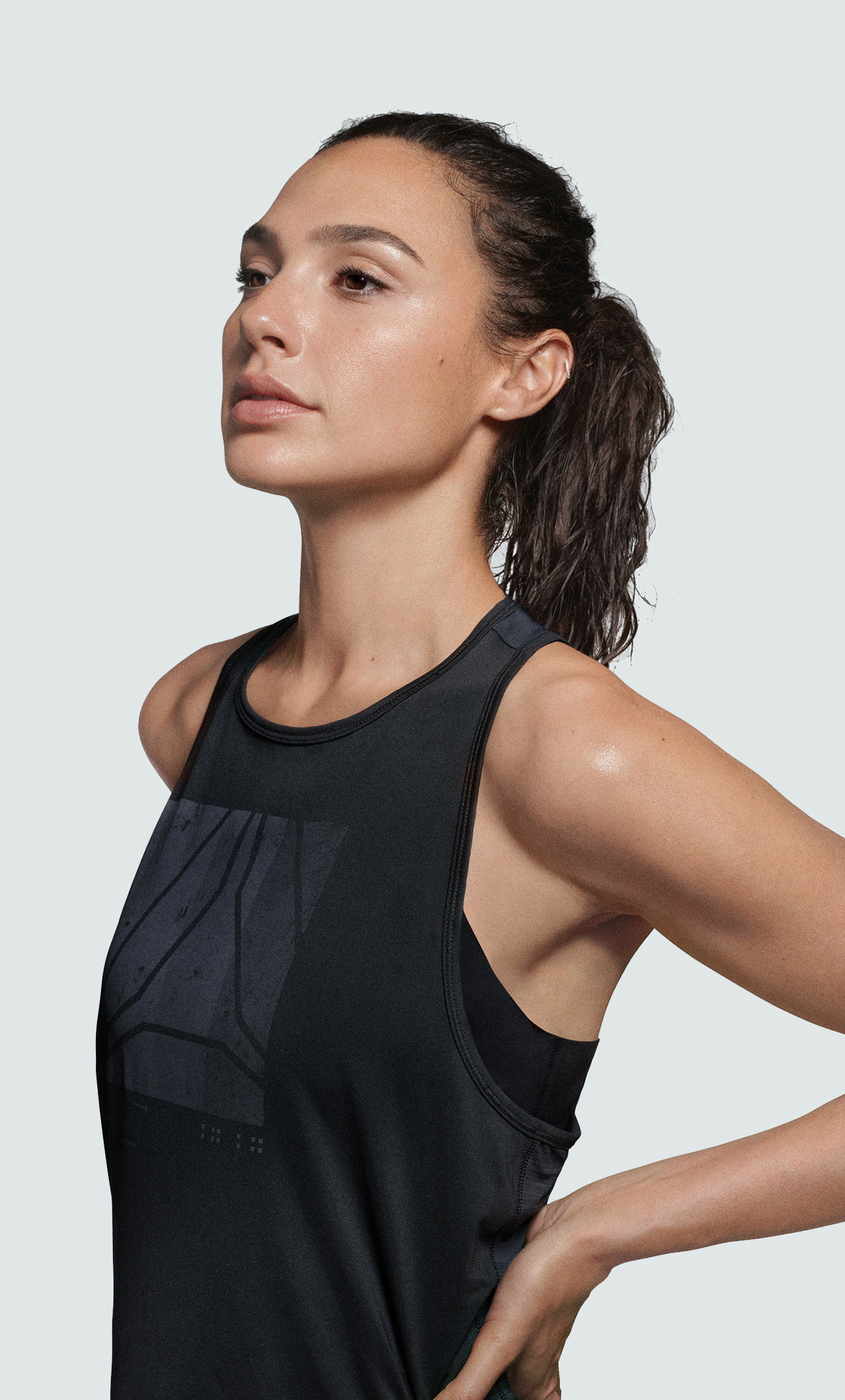 Gal Gadot photoshoot, Reebok collaboration, Athletic footwear, Celebrity endorsement, 1280x2120 HD Phone