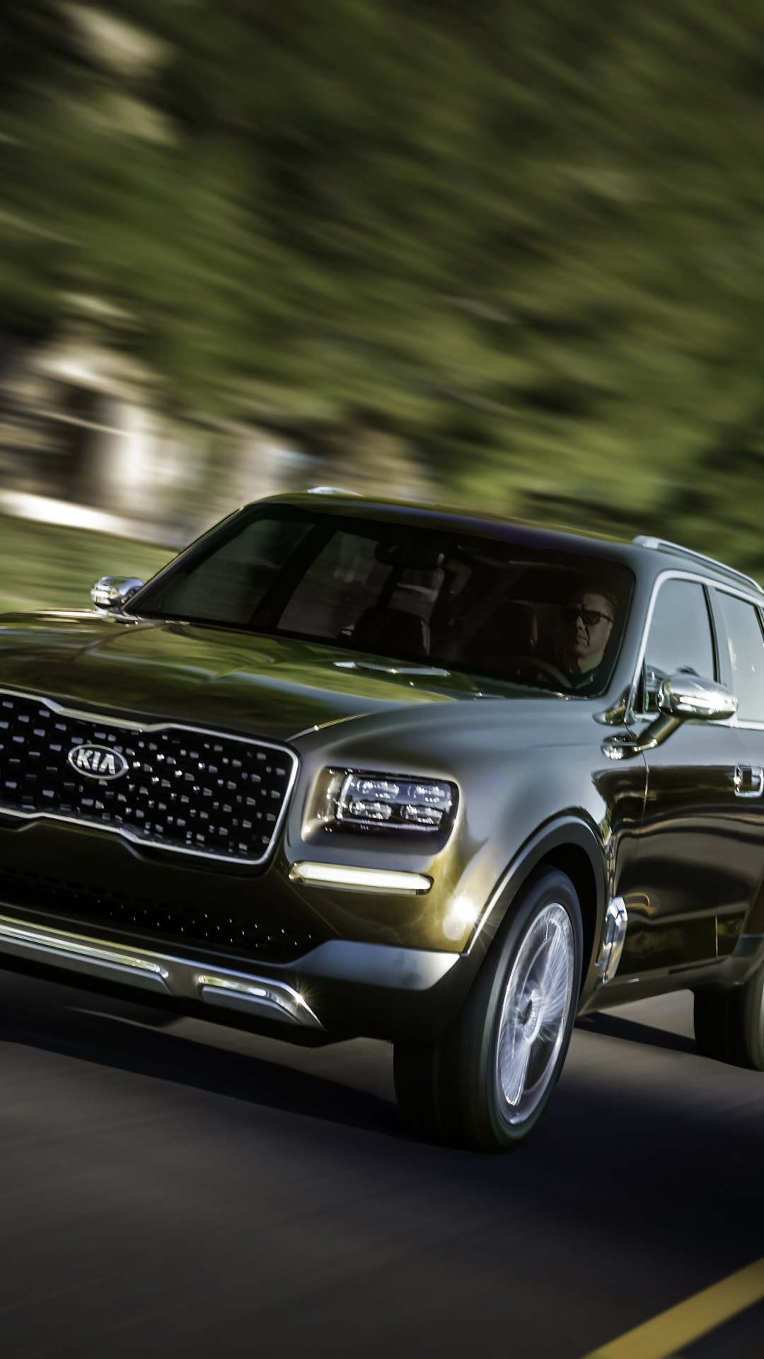 Kia Telluride, NAIAS 2016, Eye-catching design, Striking wallpapers, 1080x1920 Full HD Phone