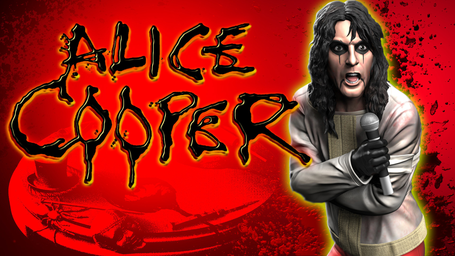 Alice Cooper, Striking wallpaper, Zoey Johnson's design, Powerful music imagery, 1920x1080 Full HD Desktop