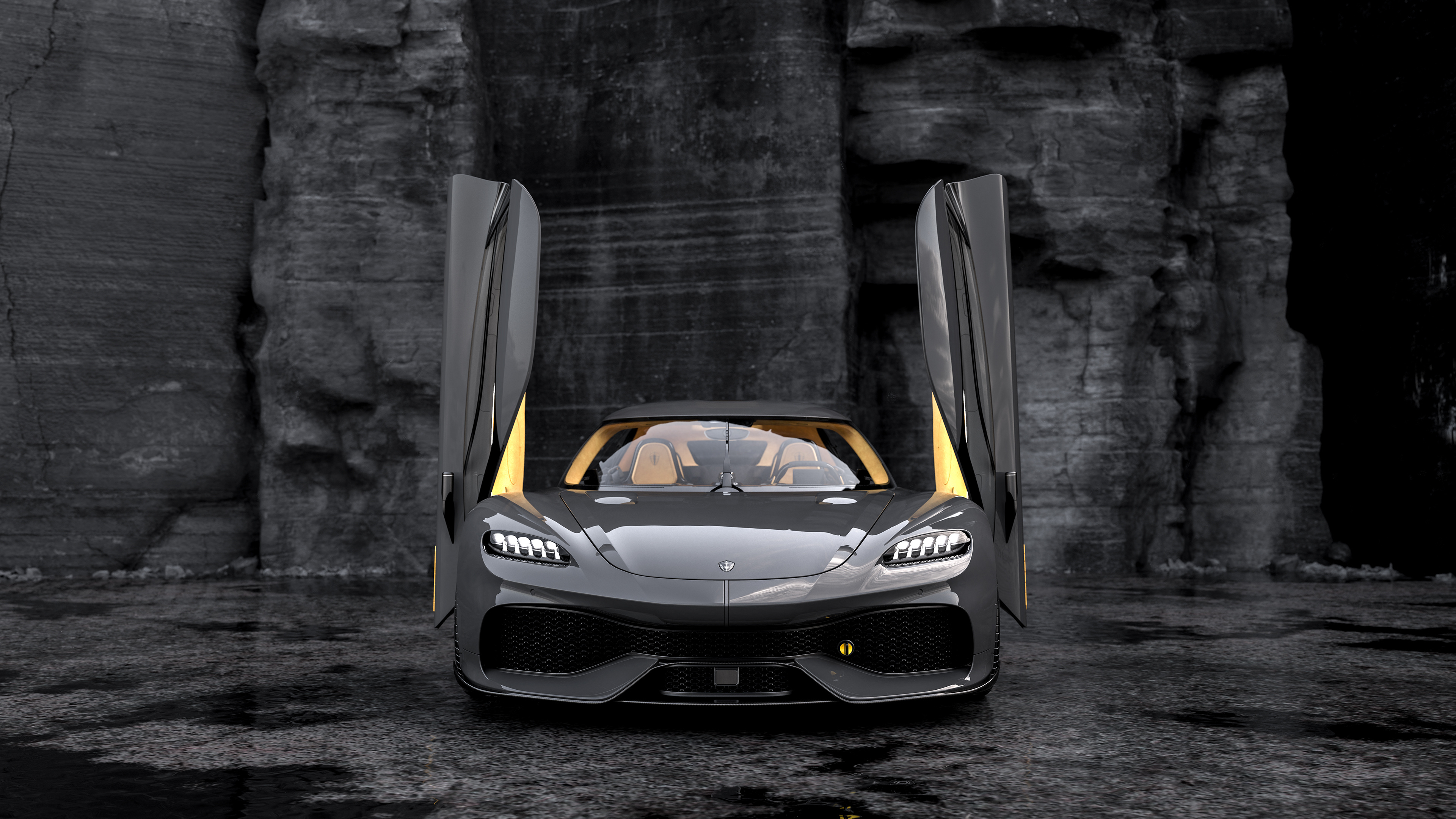 Doors Up, Koenigsegg Gemera Wallpaper, 3840x2160 4K Desktop