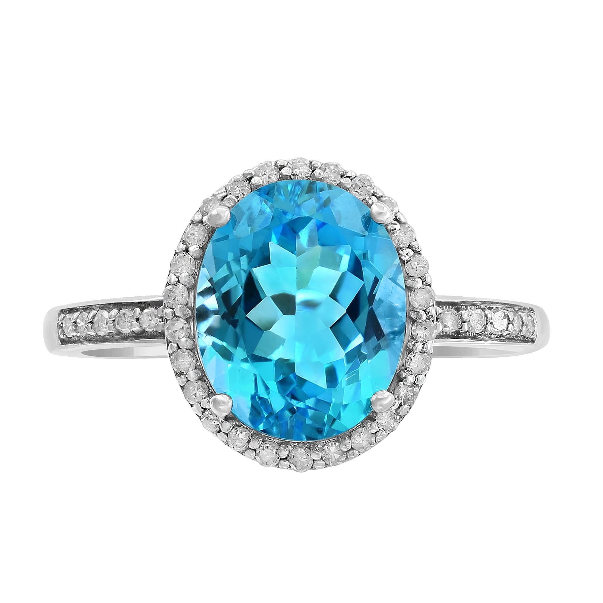 White gold Swiss blue topaz and diamond ring, Maison Birks, Fine jewelry, Elegant design, 2000x2000 HD Phone