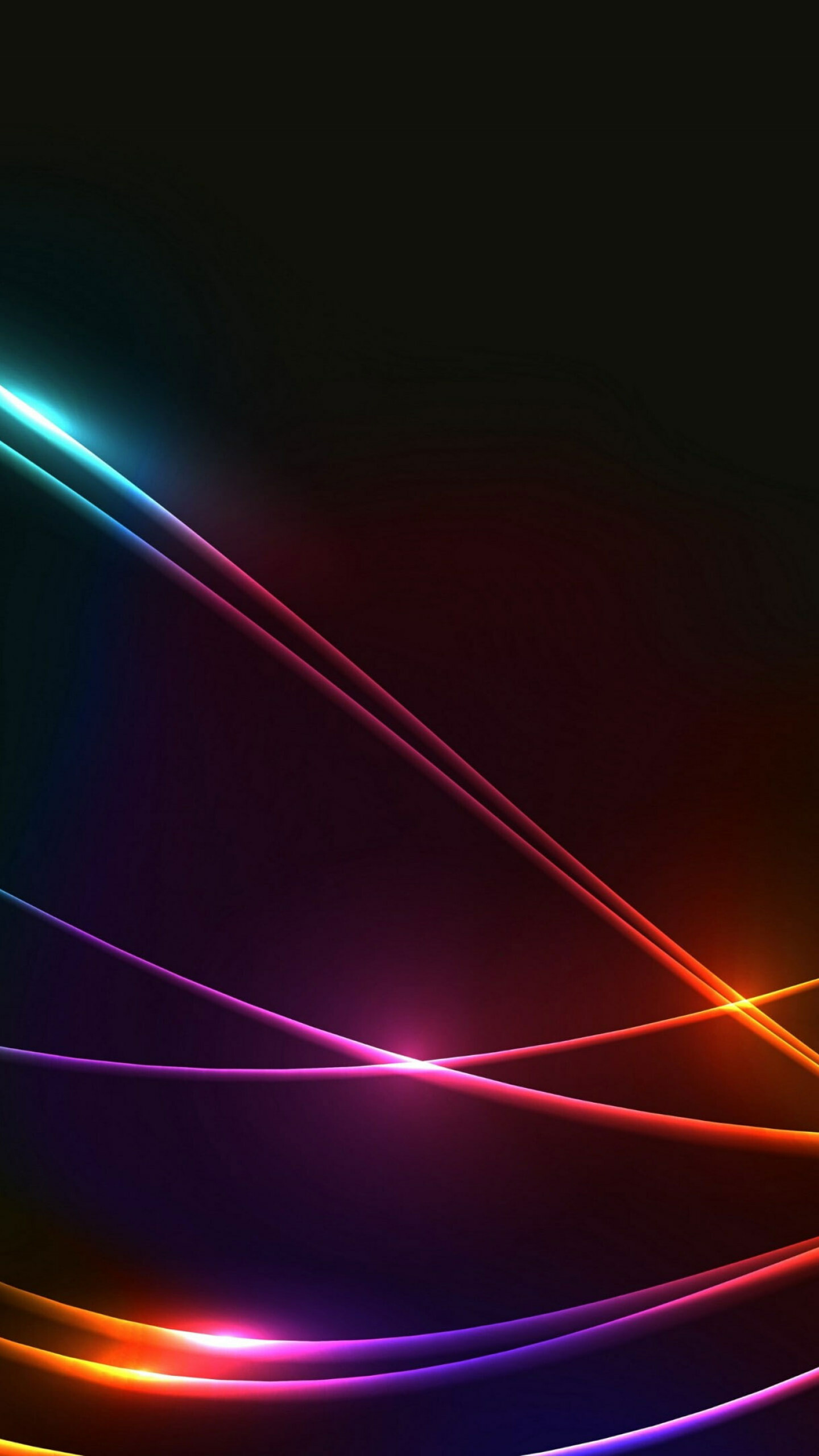 Neon wallpaper, Dark and colorful, Glowing shine, Abstract lines, 1440x2560 HD Phone