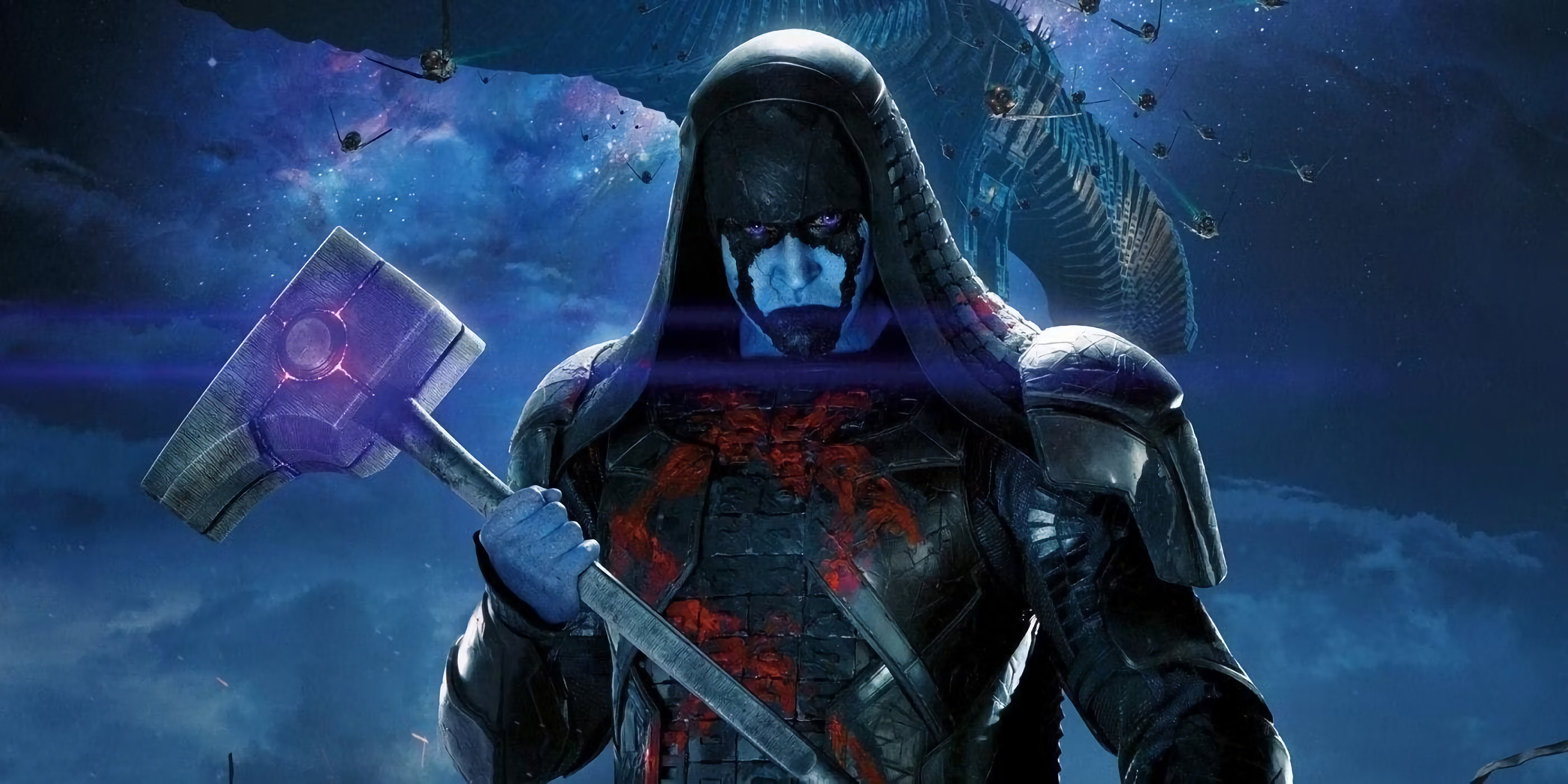 Ronan, Ruthless villain, Guardians of the Galaxy antagonist, Menacing presence, 5600x2800 4K Desktop