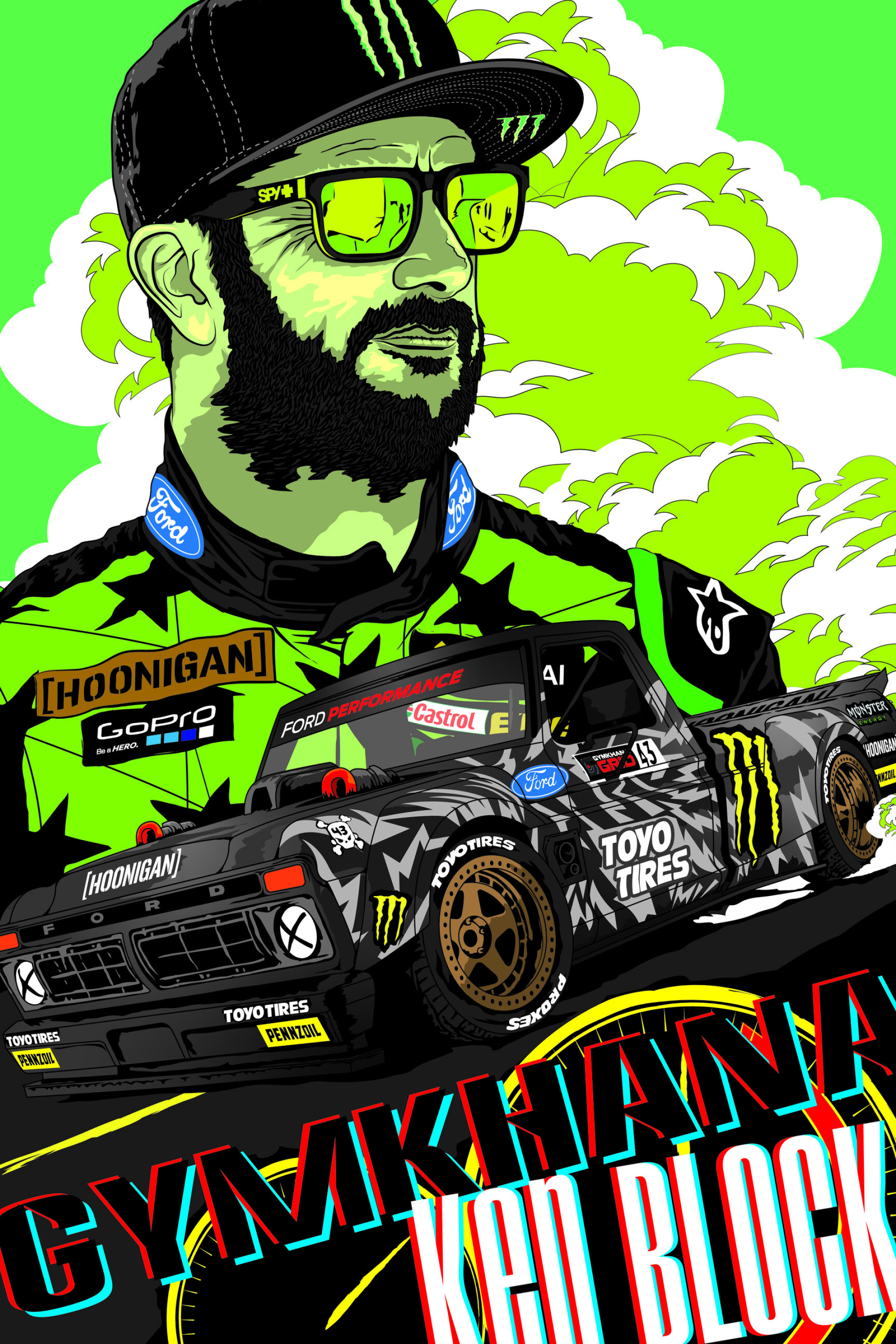 Ken Block, Artstation, 1920x2880 HD Phone