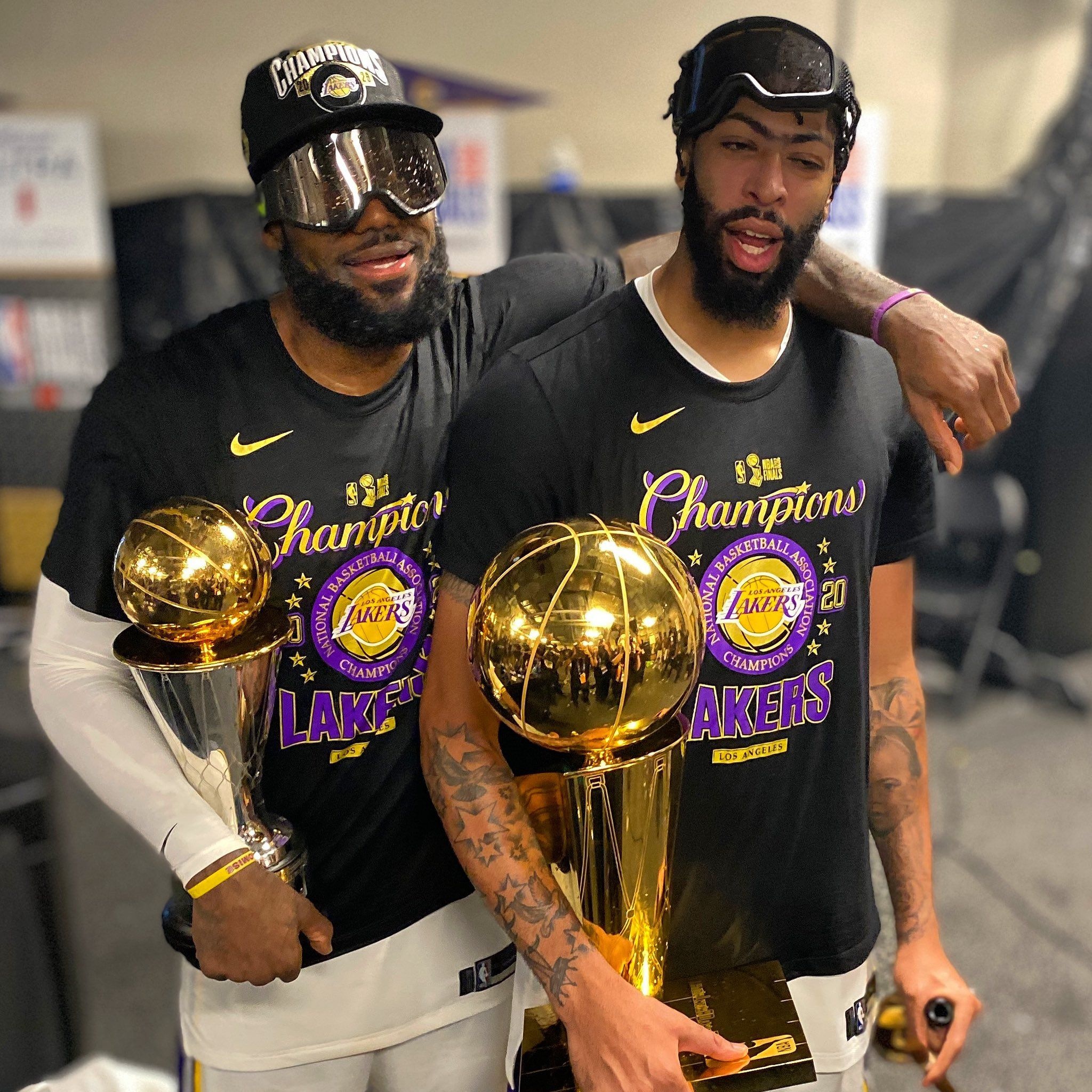 Anthony Davis and LeBron James, Los Angeles Lakers Wallpaper, 2050x2050 HD Phone