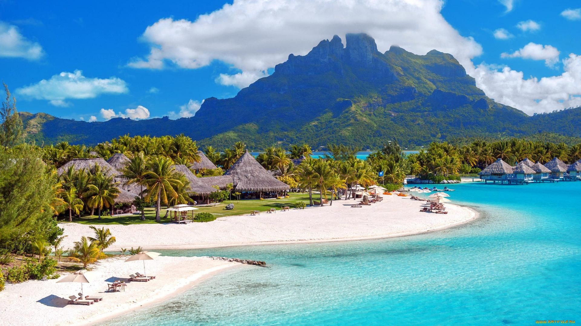 Bora Bora wallpapers, Tropical paradise, Stunning visuals, Exotic getaway, 1920x1080 Full HD Desktop