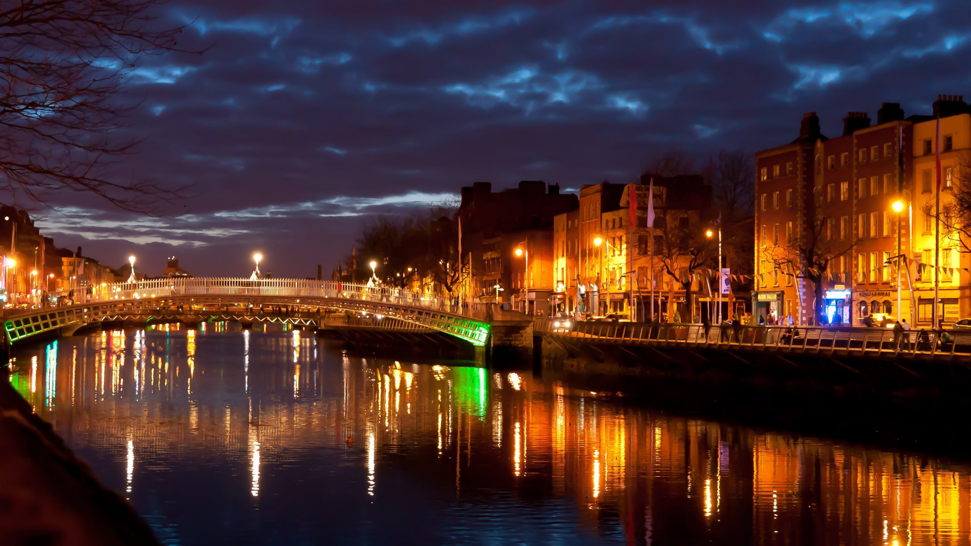 Dublin bridge, Architectural marvel, River crossing, Scenic views, 1920x1080 Full HD Desktop