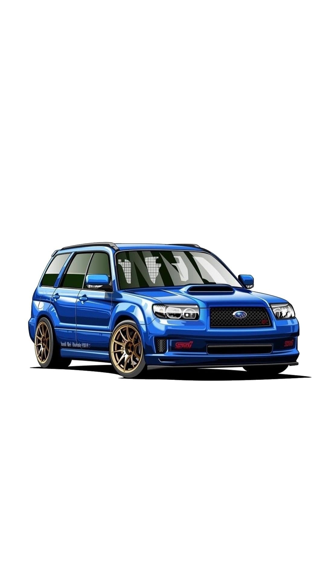 Subaru Forester, Celestial beauty, Tubaoshu-inspired, Unique art, 1080x1920 Full HD Phone