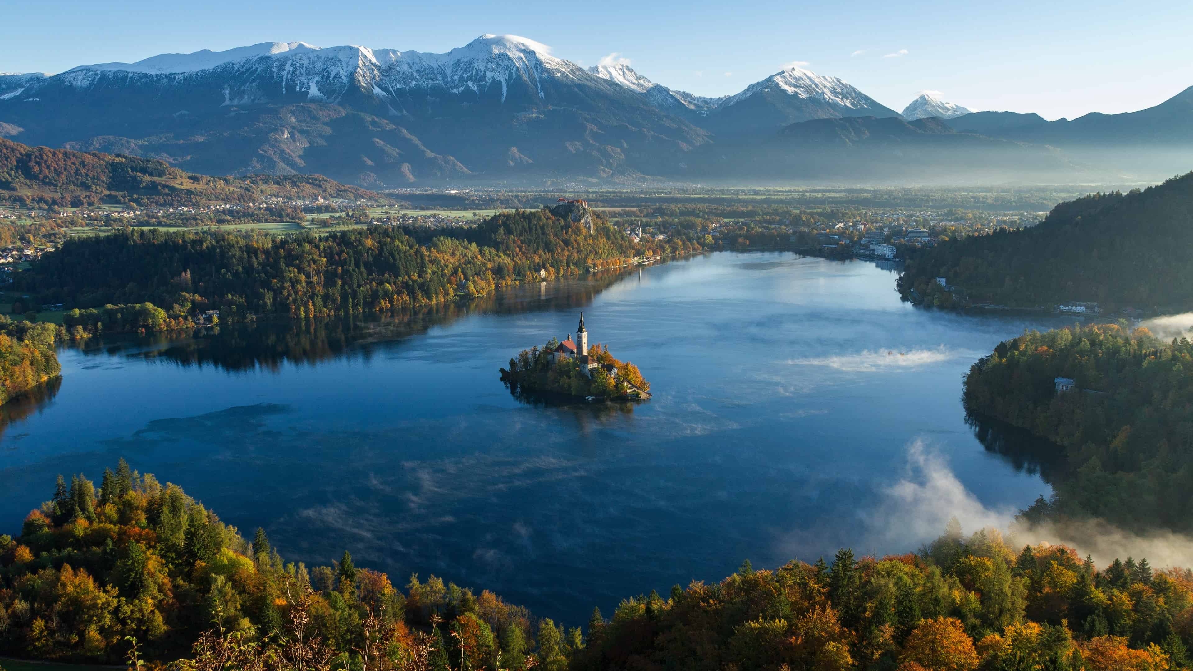 Julian Alps, Lake Bled Wallpaper, 3840x2160 4K Desktop