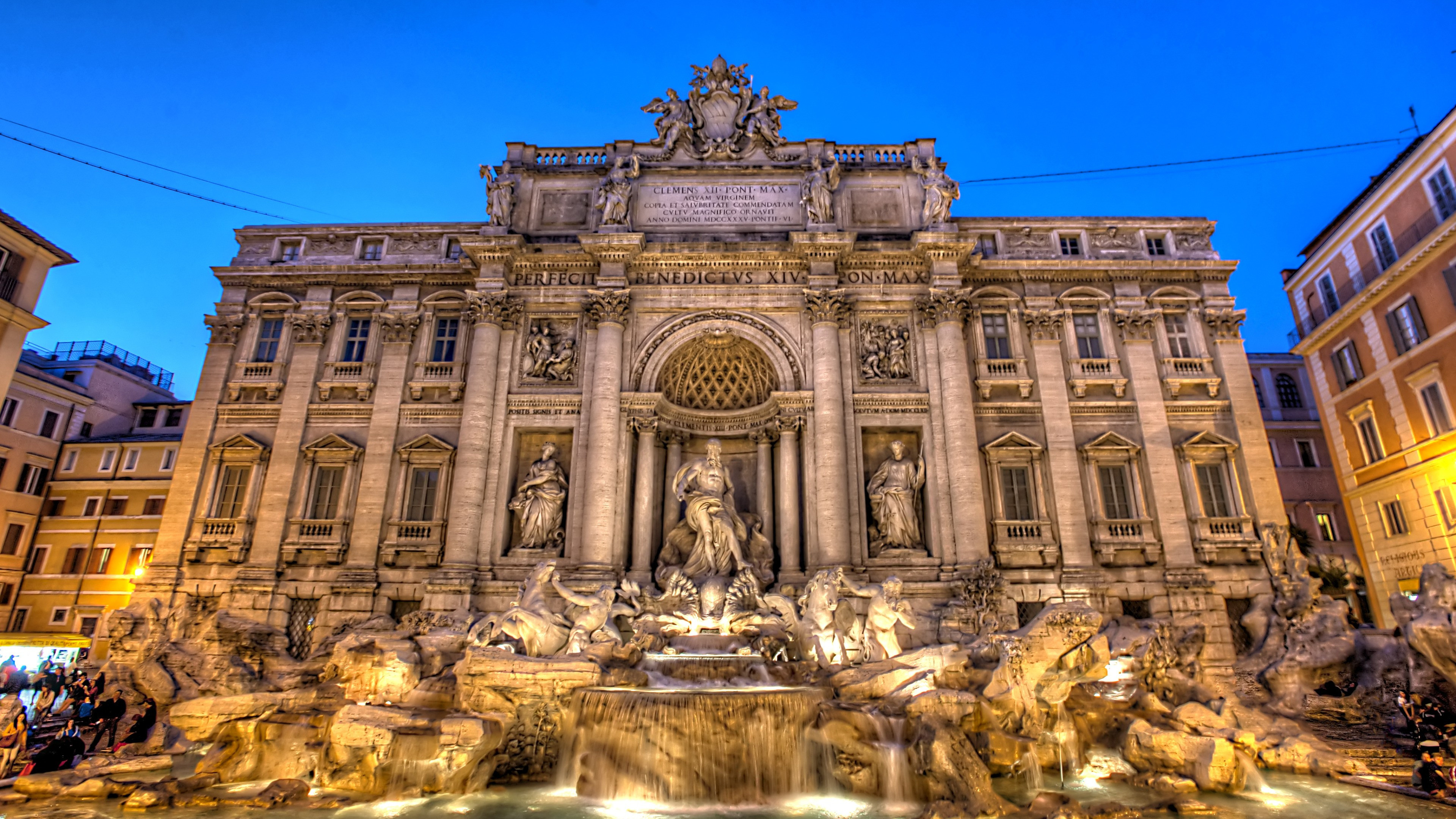 Trevi Fountain, Rome Wallpaper, 3840x2160 4K Desktop