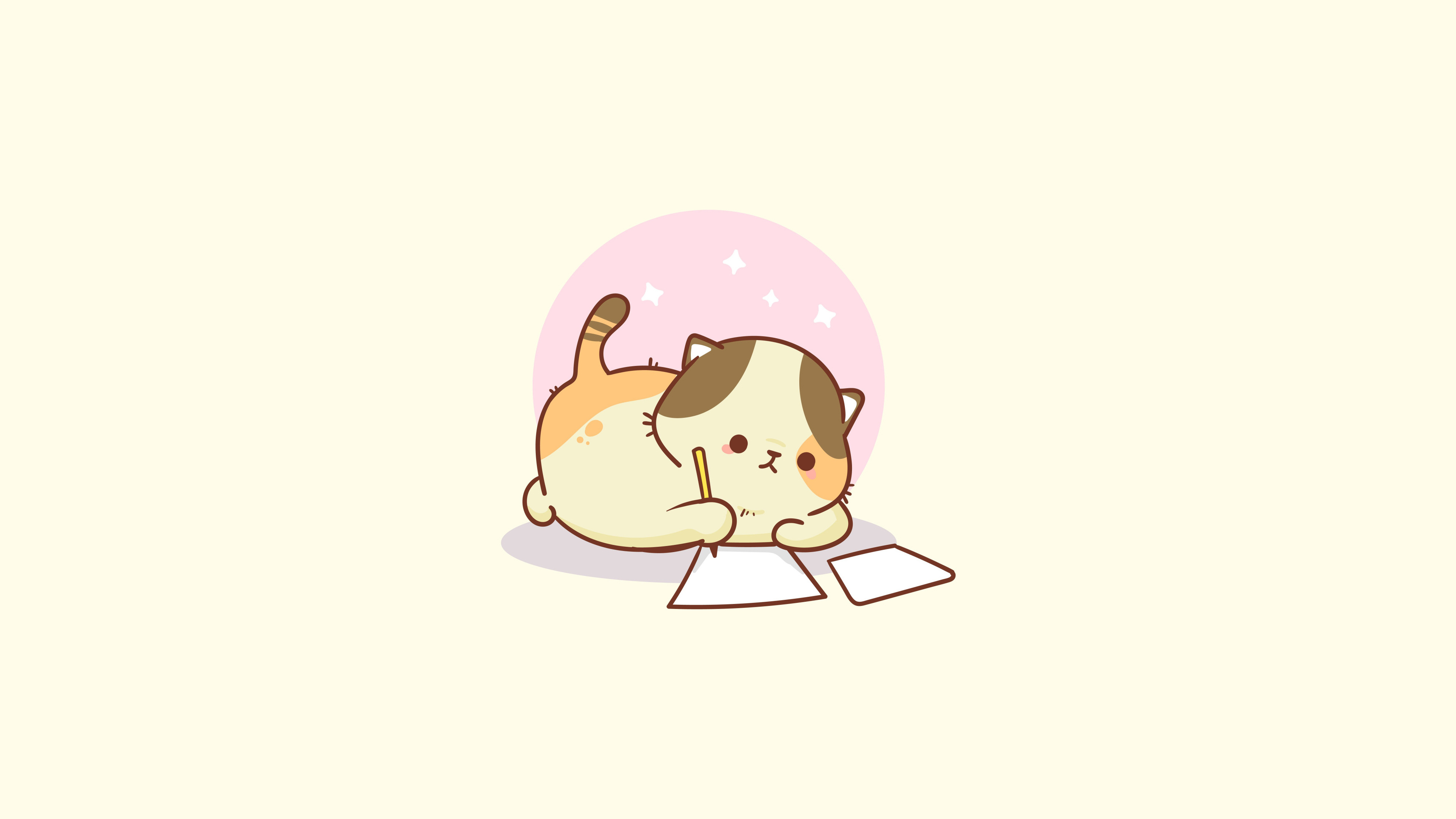 Kawaii cat, Cute Wallpaper, 3840x2160 4K Desktop