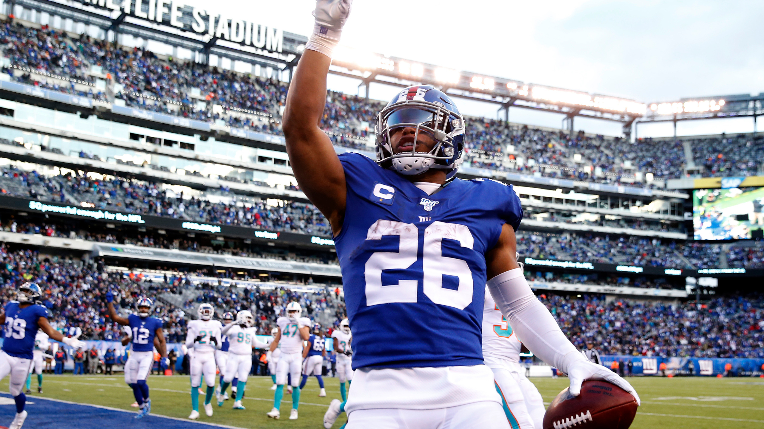 MetLife Stadium, Saquon Barkley Wallpaper, 2560x1440 HD Desktop